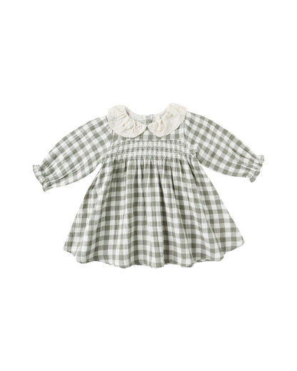 Callie Dress: Forest Check