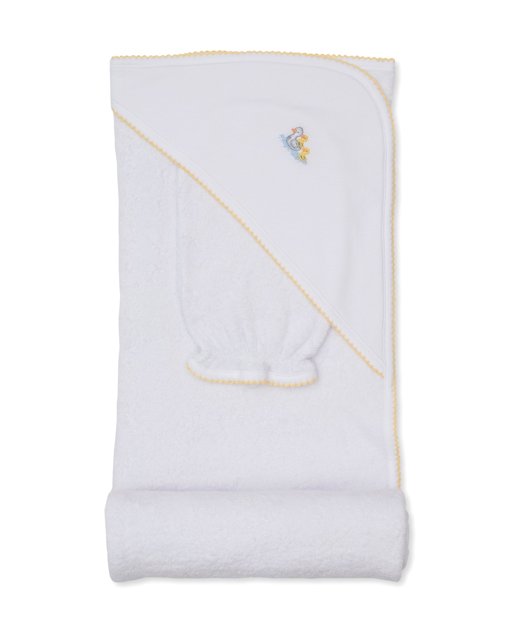 Duck Pond Paddles Hooded Towel w/Mitt Set