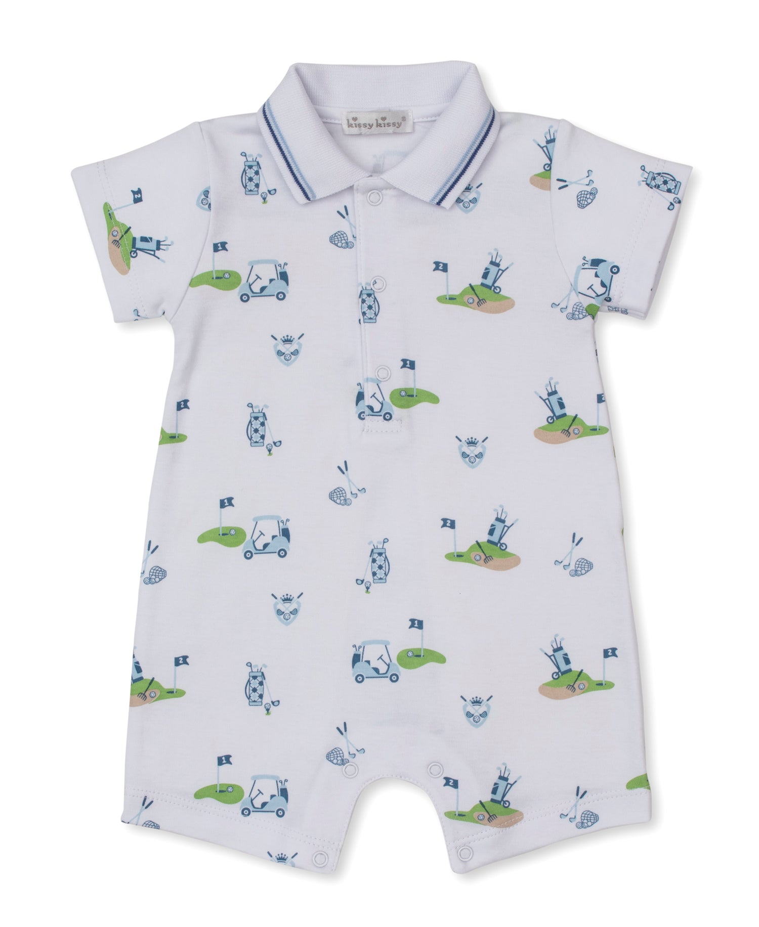 Golf Championship Short Playsuit: Light Blue