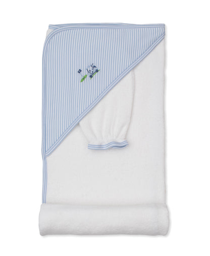 Golf Championship Hooded Towel Set: Light Blue