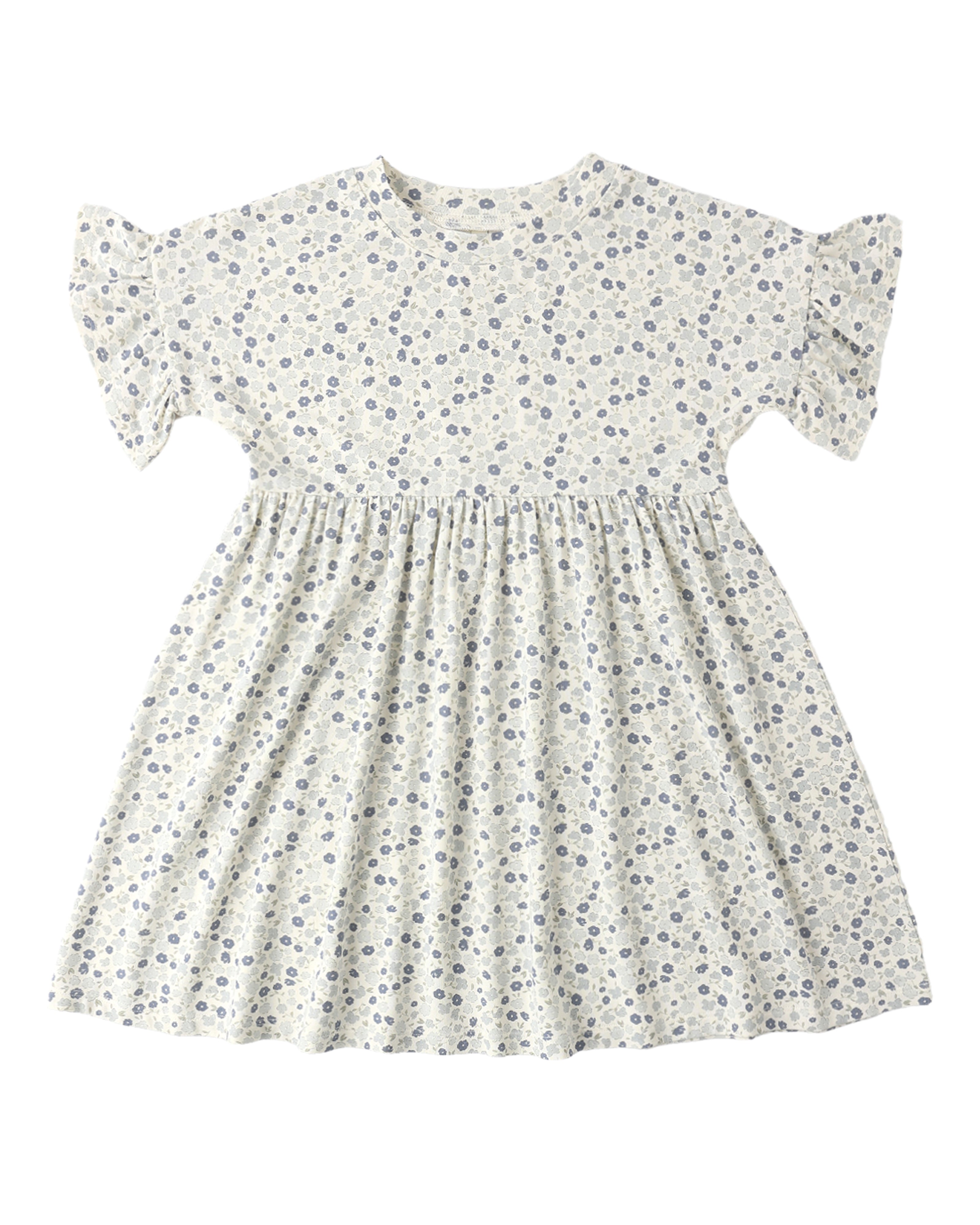 Babydoll Dress: Blue Ditsy