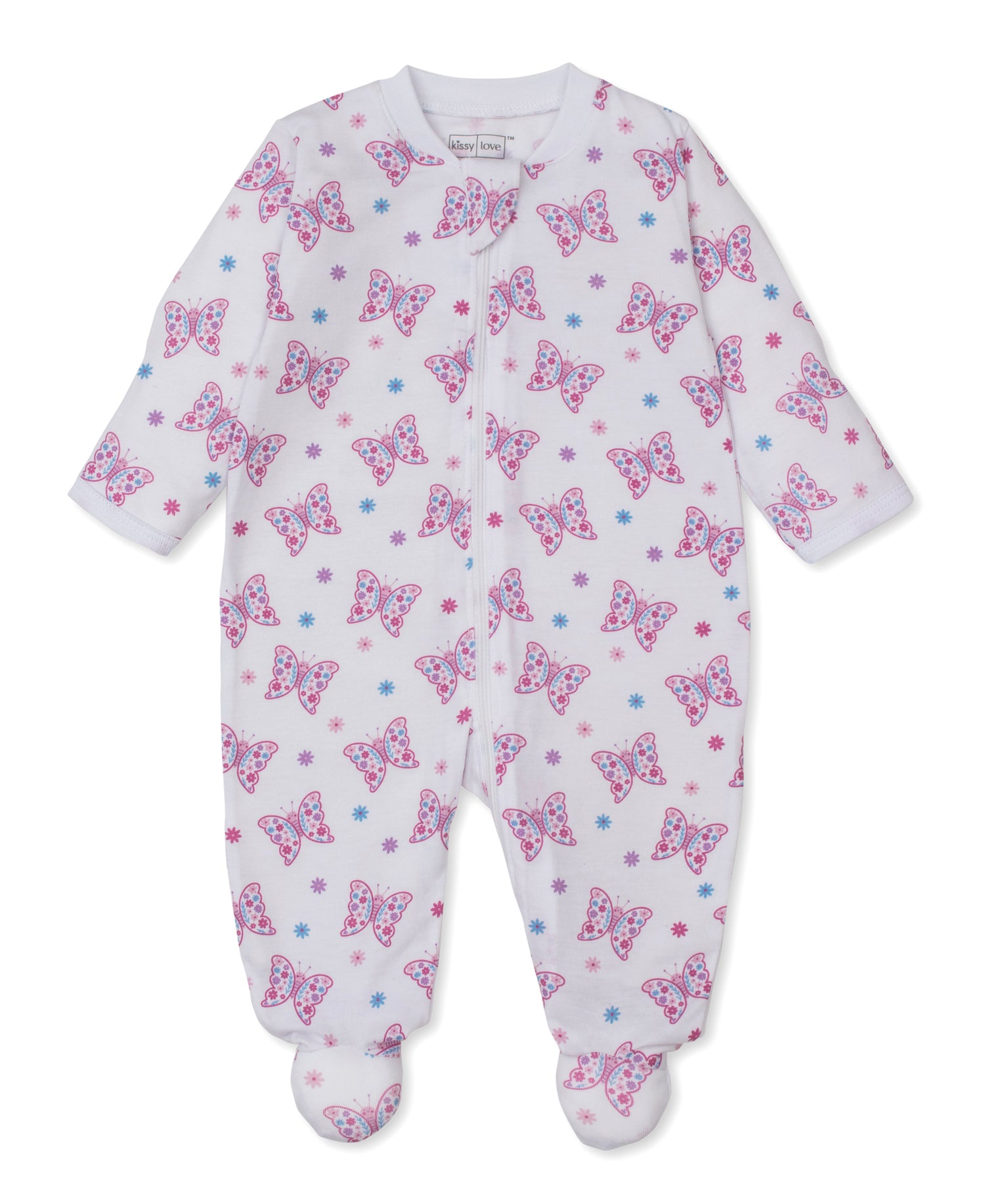 Flutterby Flowers Zipper Footie