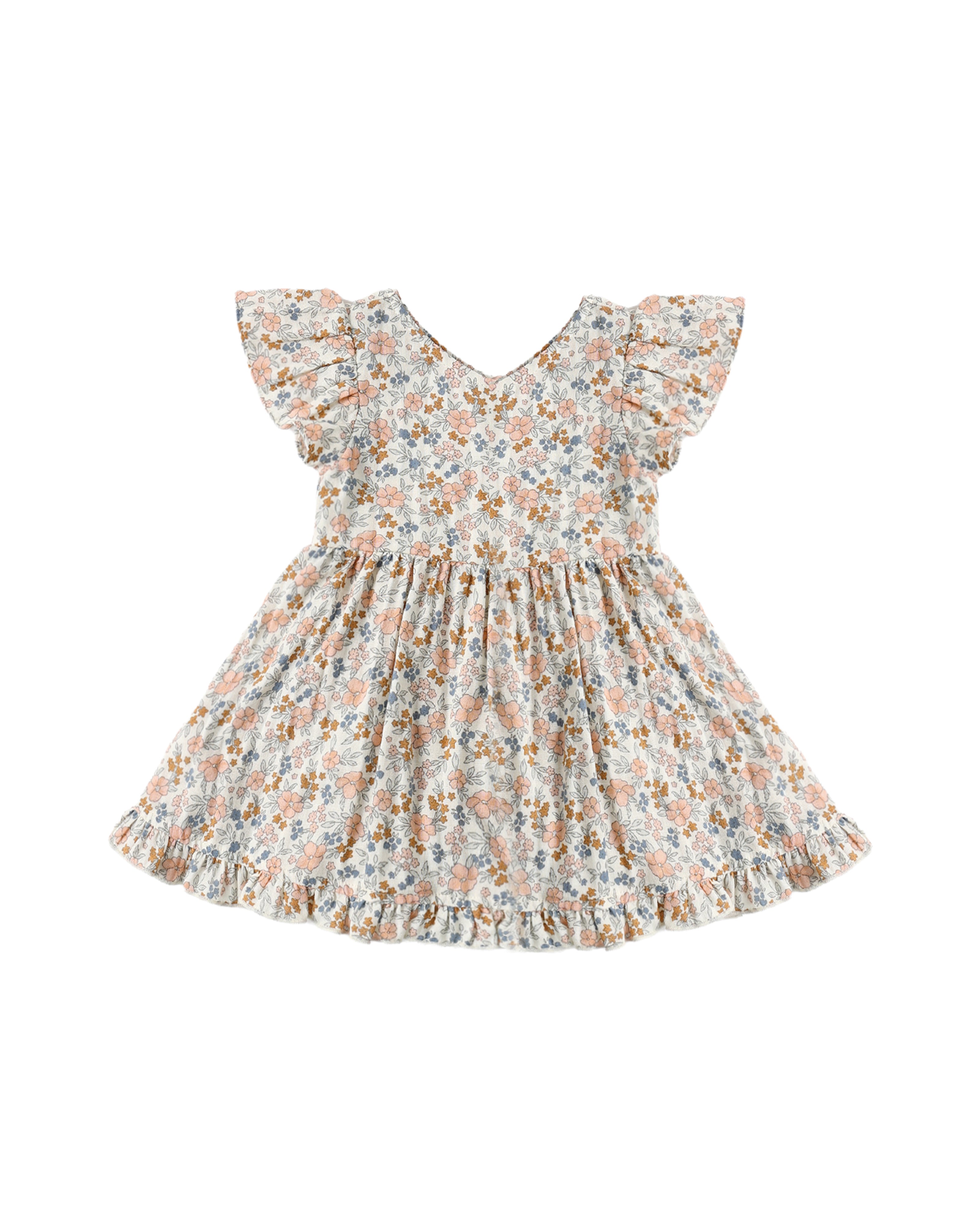 Lila Romper: Flower Field