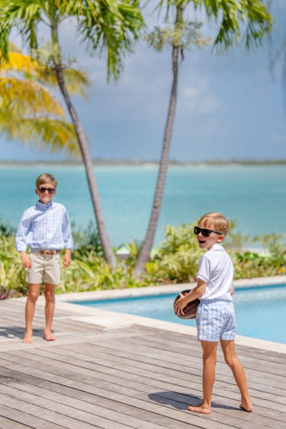 Sheffield Shorts: Barrington Blue Check/Worth Ave White