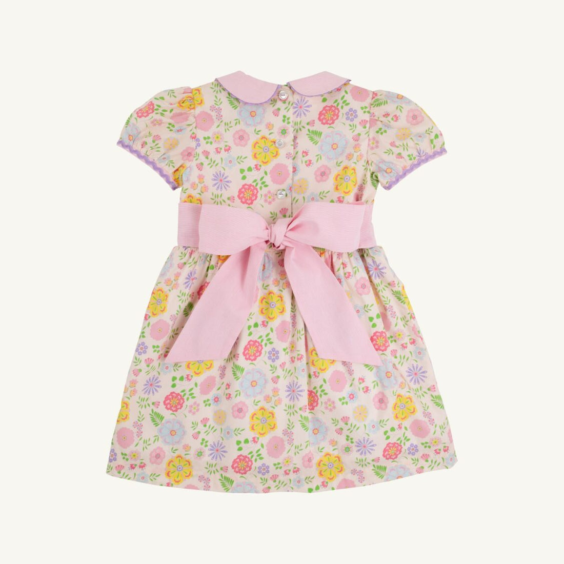 Cindy Lou Sash Dress - Broadcloth: Boca Grande Begonia/Hamptons Hot Pink Pique Stripe