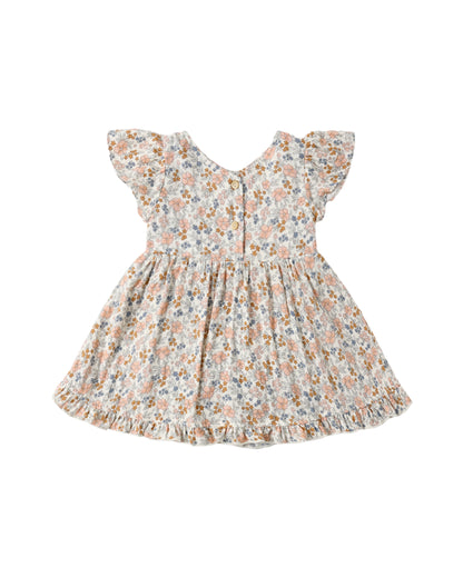 Lila Romper: Flower Field