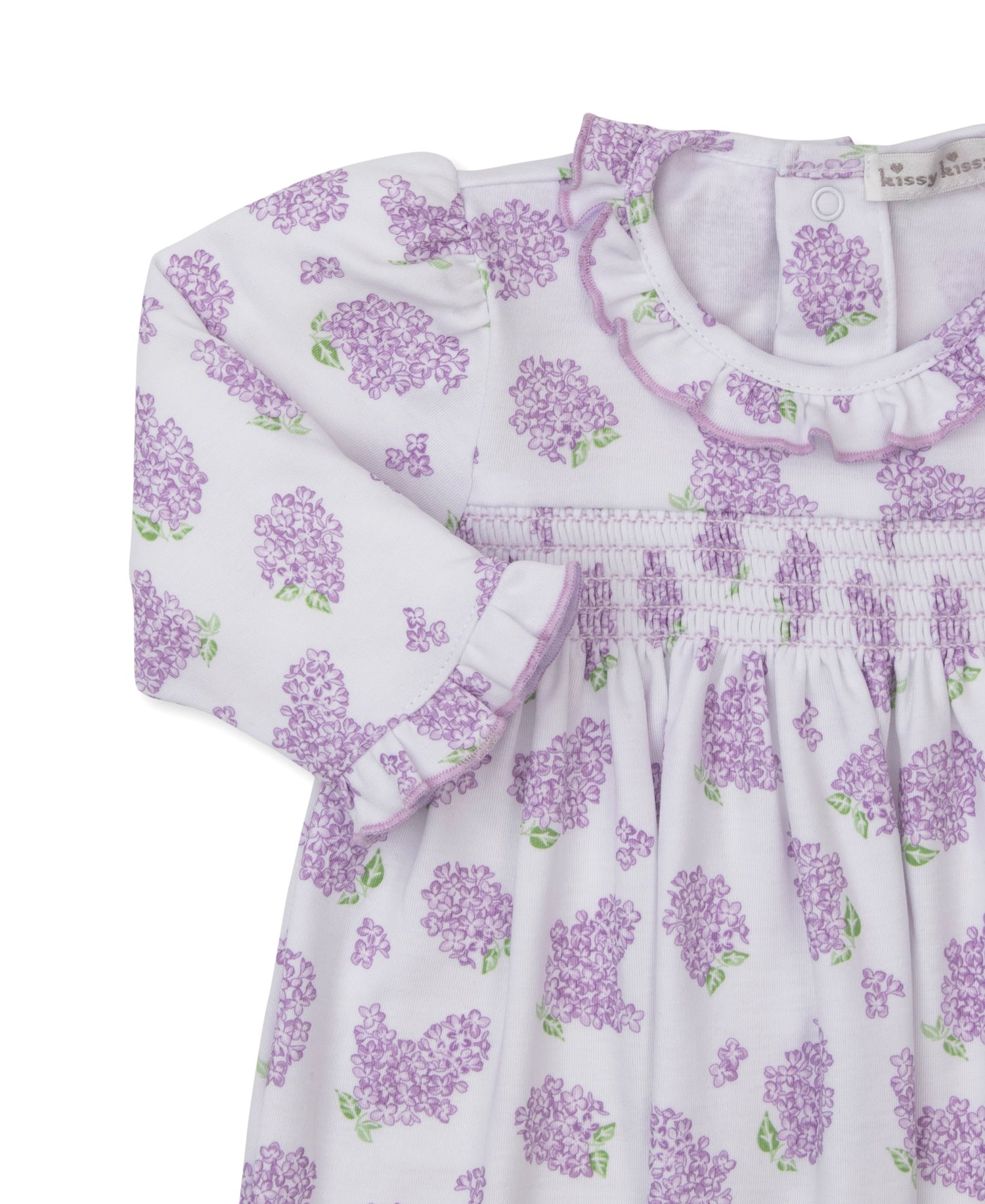 Lilac Love Smocked Ruffle Sack