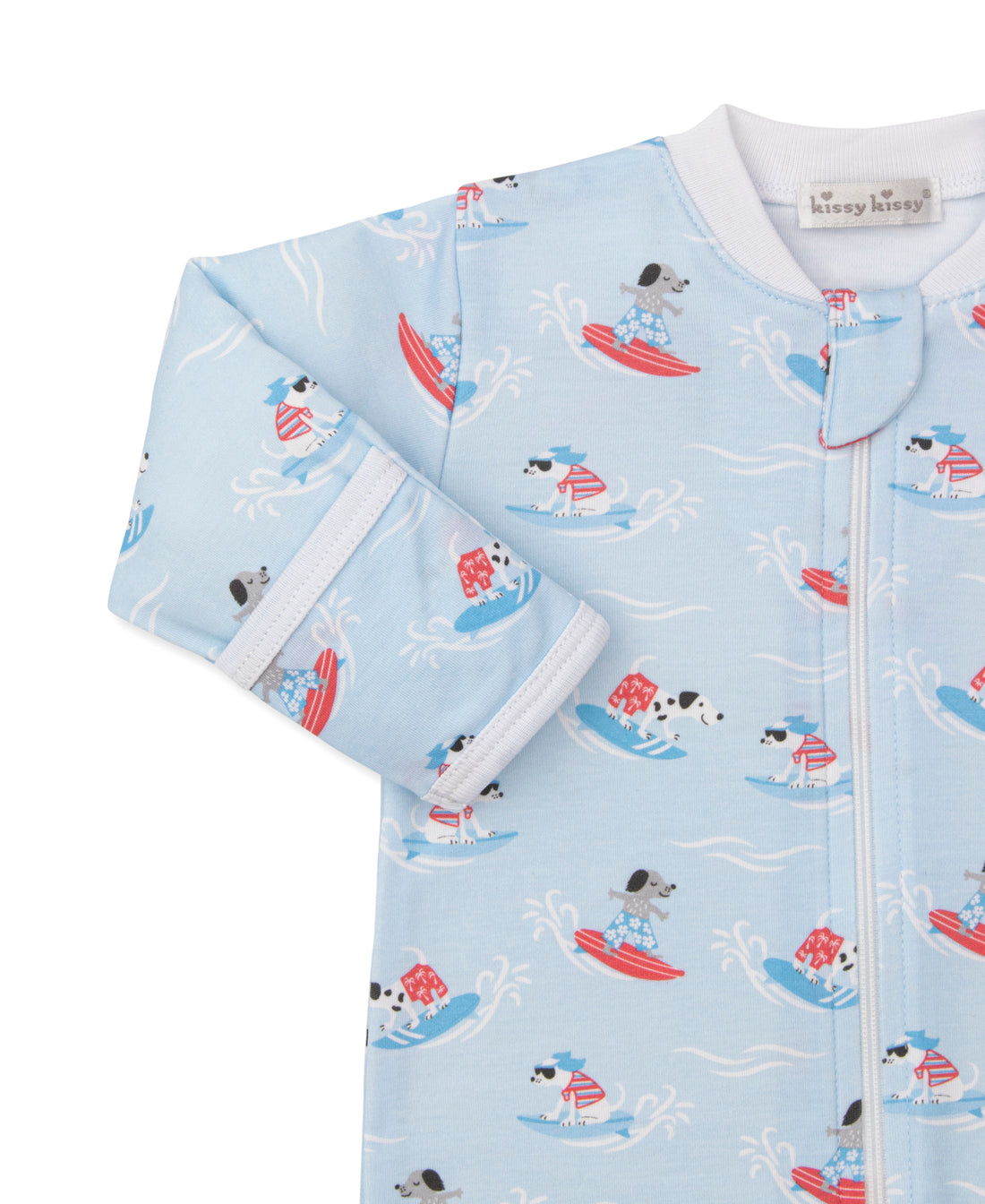 Beach Pups Zipper Footie