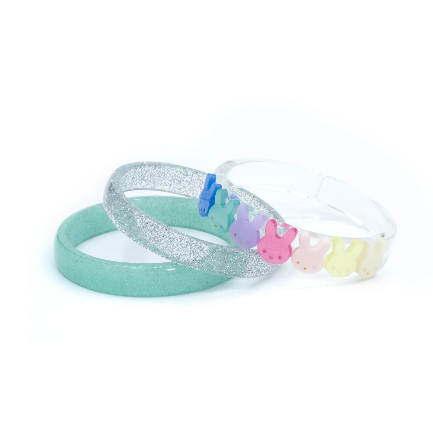 Mulit Bunnies Satin Pastel Bracelets (Set of 3)