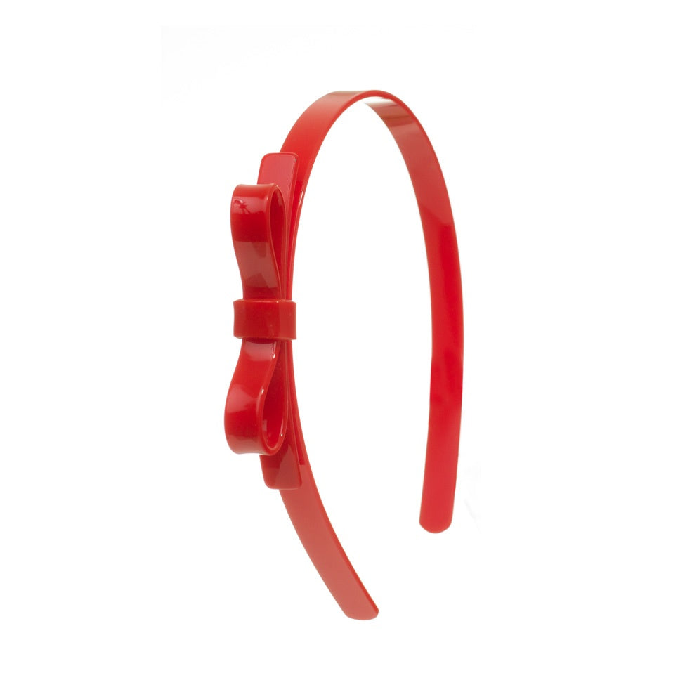 Thin Red Bow Headband