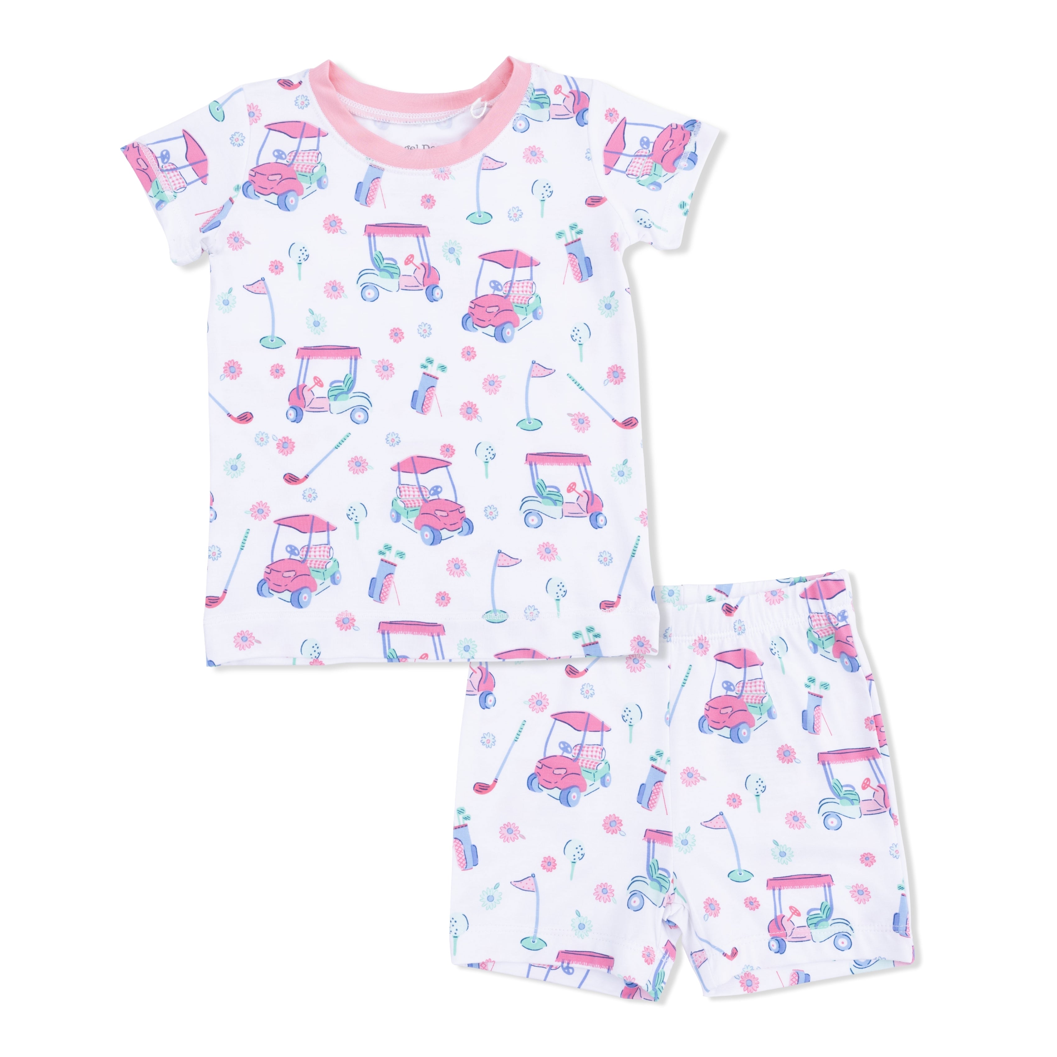 Golf Carts And Flowers Loungewear Short Set