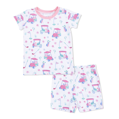 Golf Carts And Flowers Loungewear Short Set