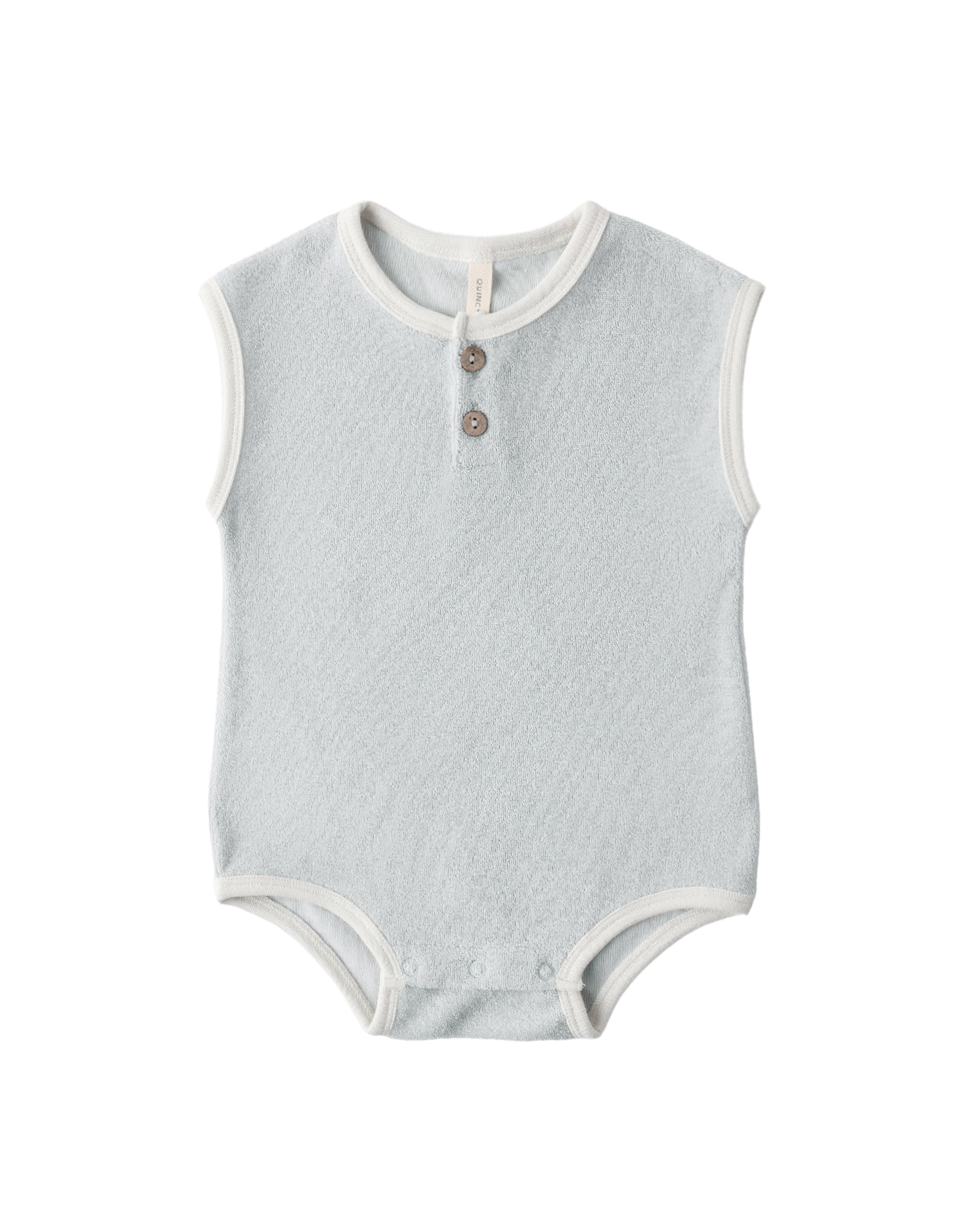 Terry Cloth Romper: Sky