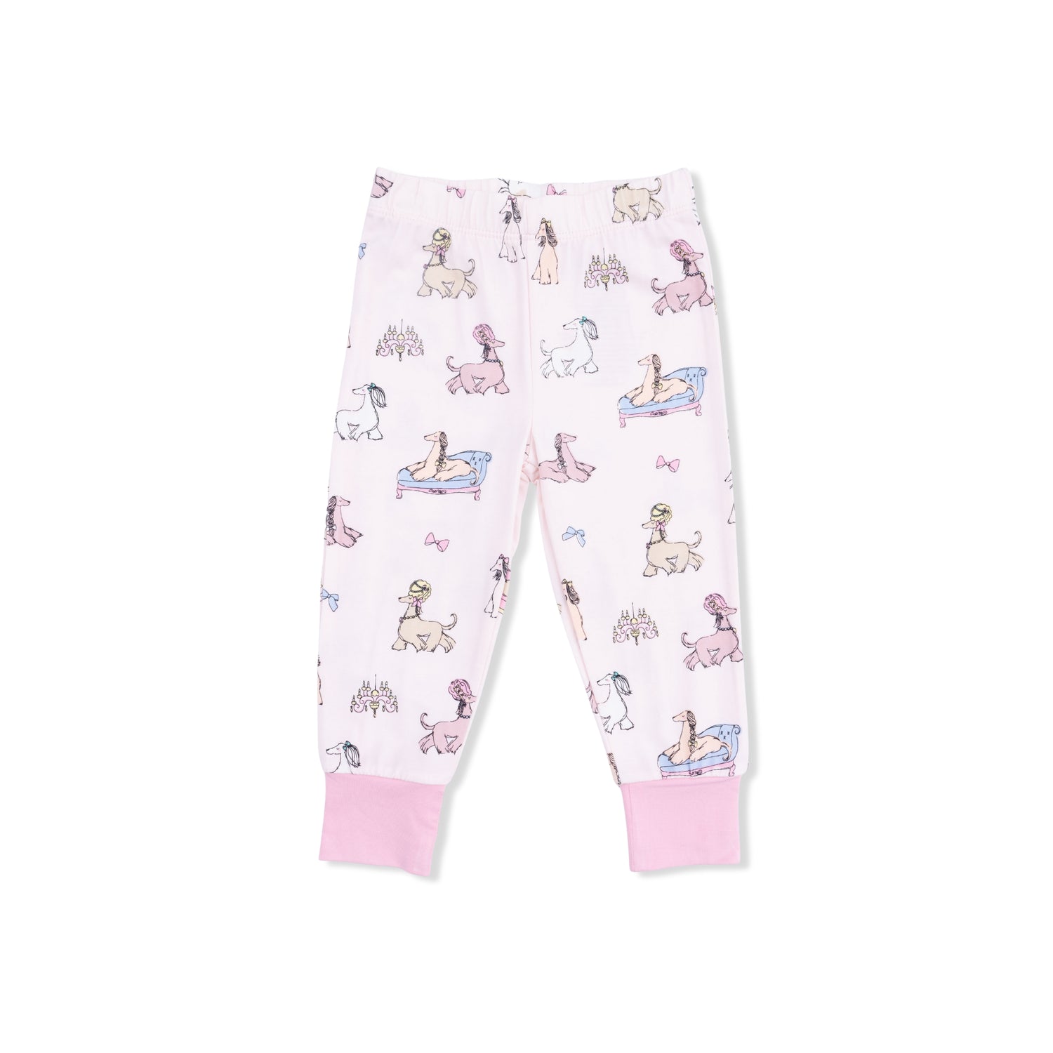 Fancy Hounds With Bows Short Sleeve Loungewear Set