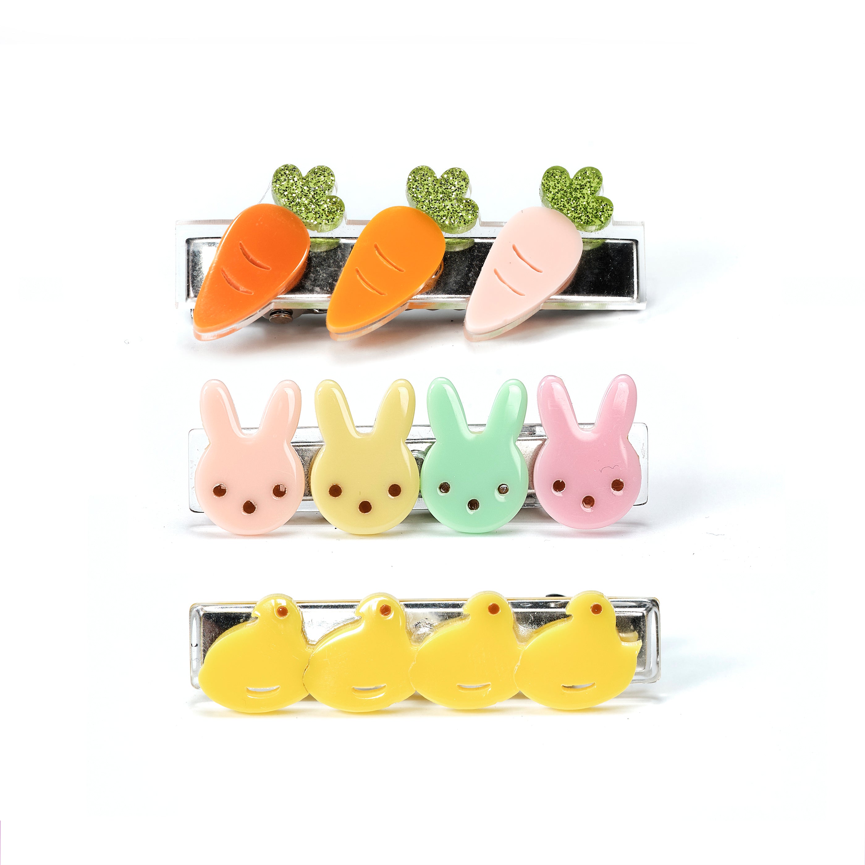 Bunnies, Carrots &amp; Chicks Hair Clips