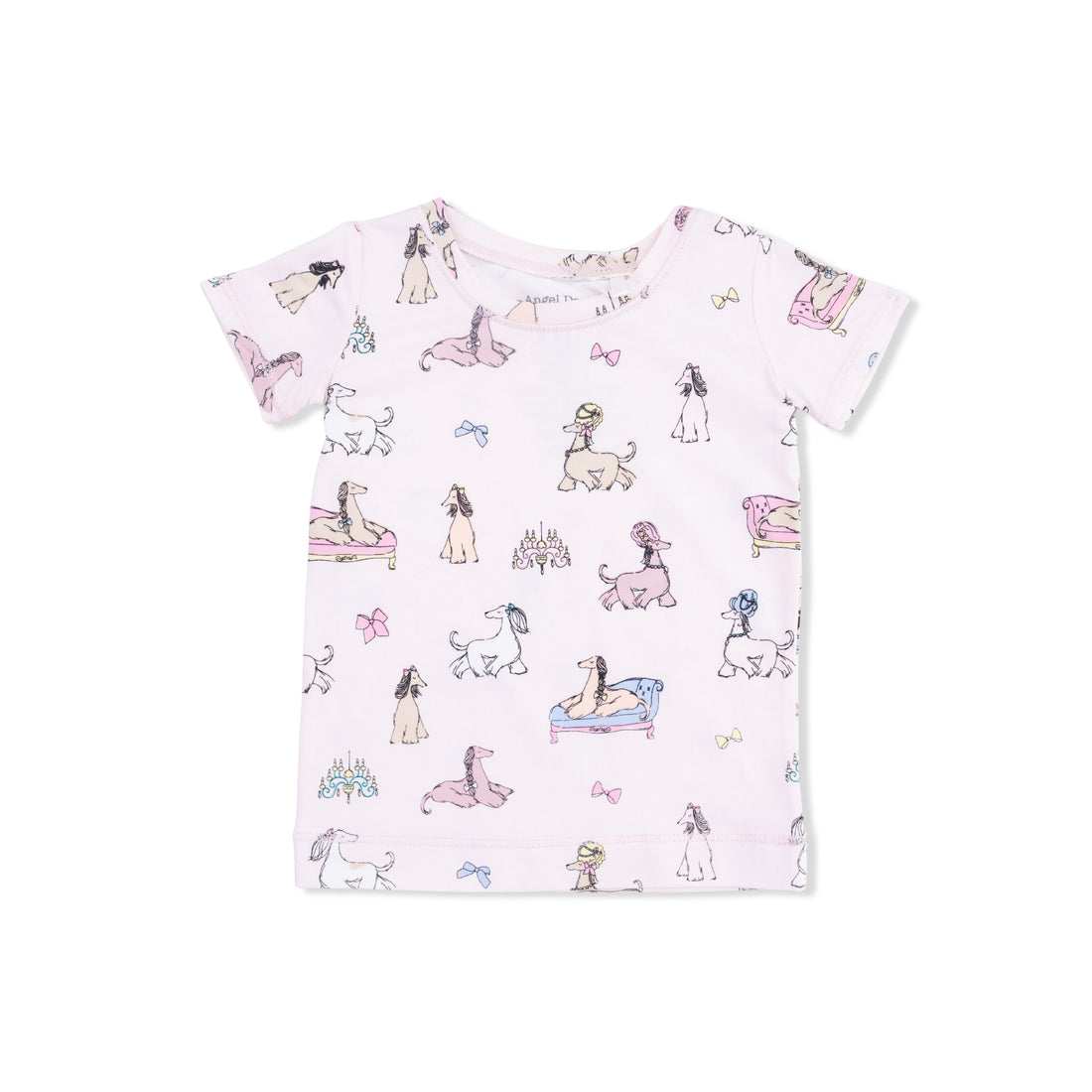 Fancy Hounds With Bows Short Sleeve Loungewear Set