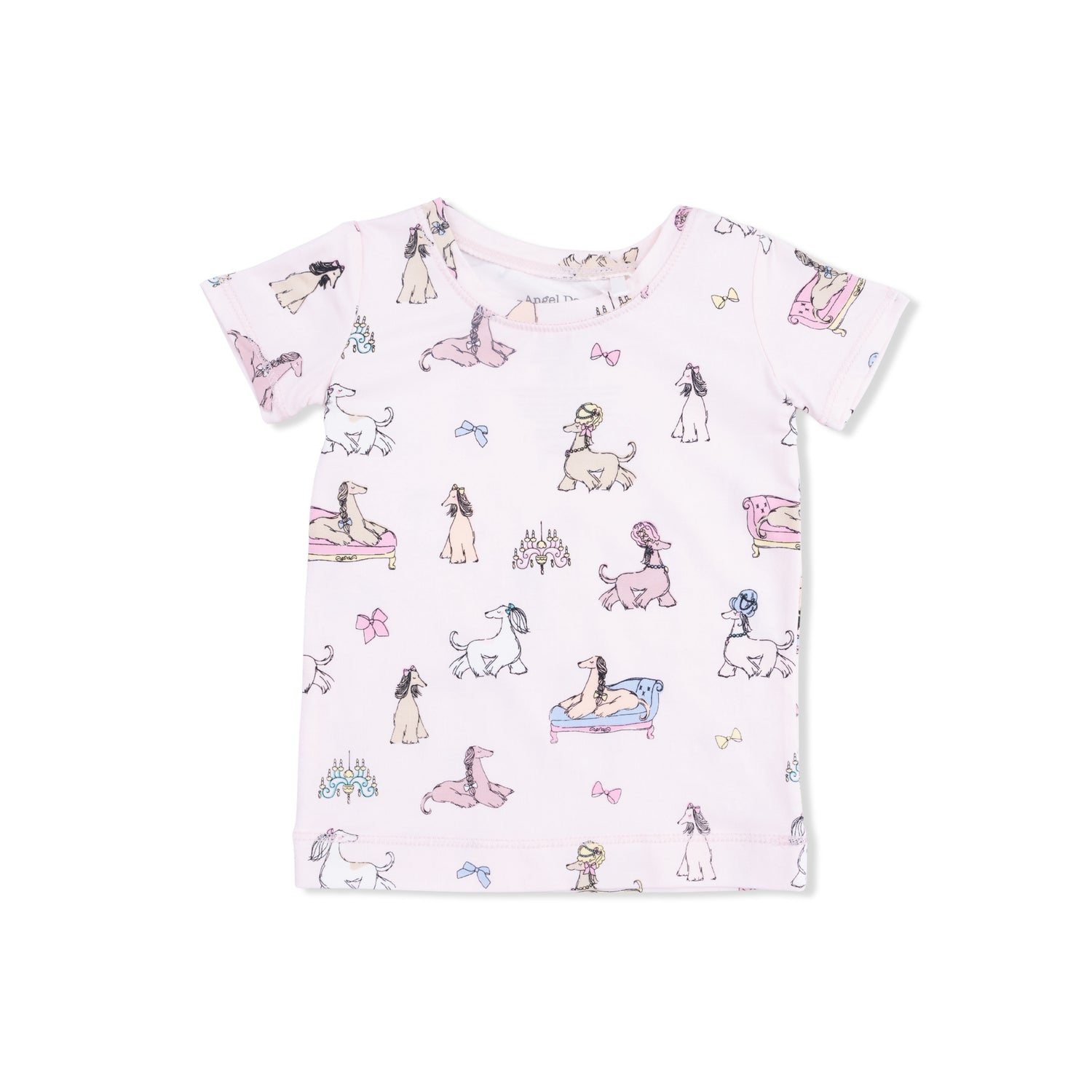 Fancy Hounds With Bows Short Sleeve Loungewear Set