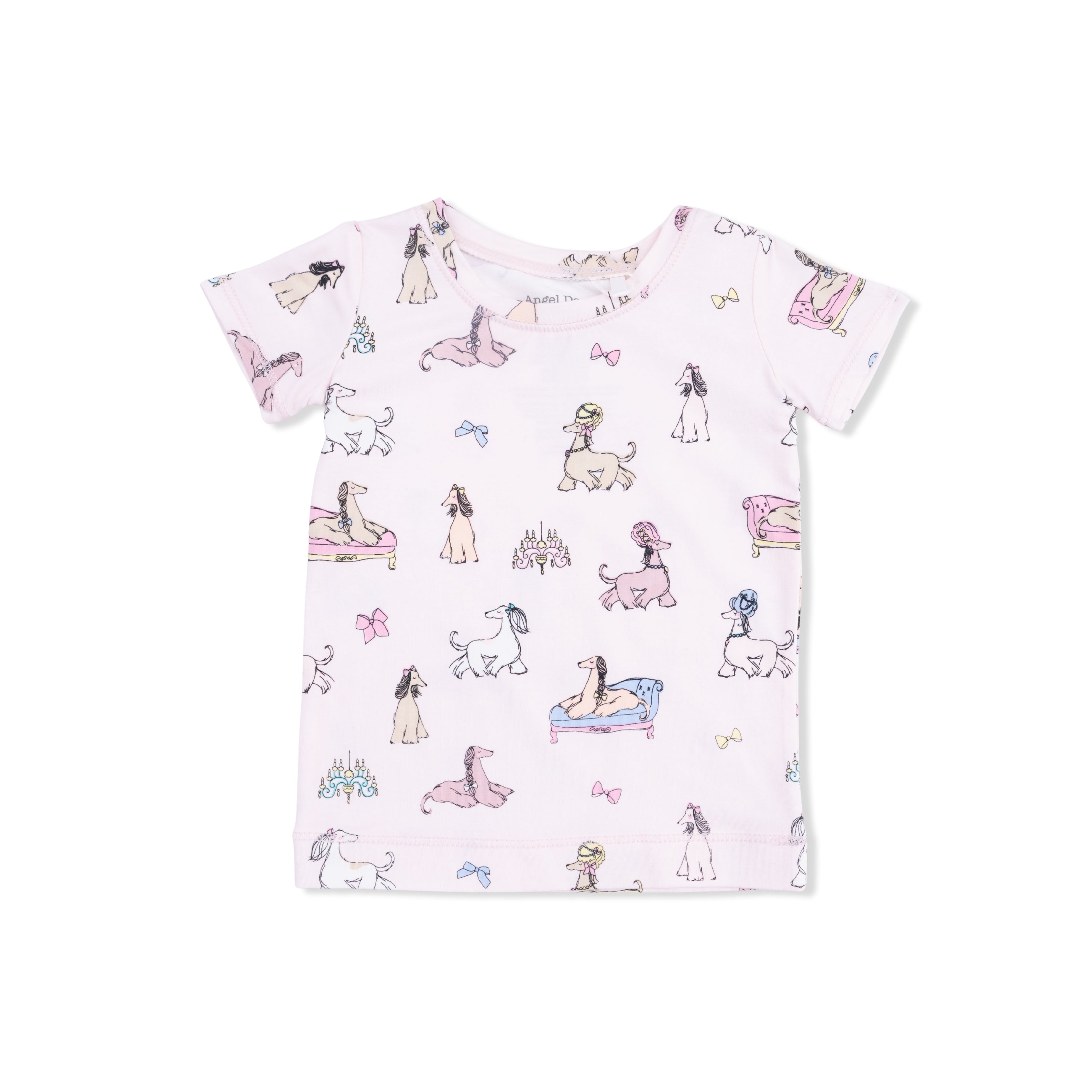 Fancy Hounds With Bows Short Sleeve Loungewear Set