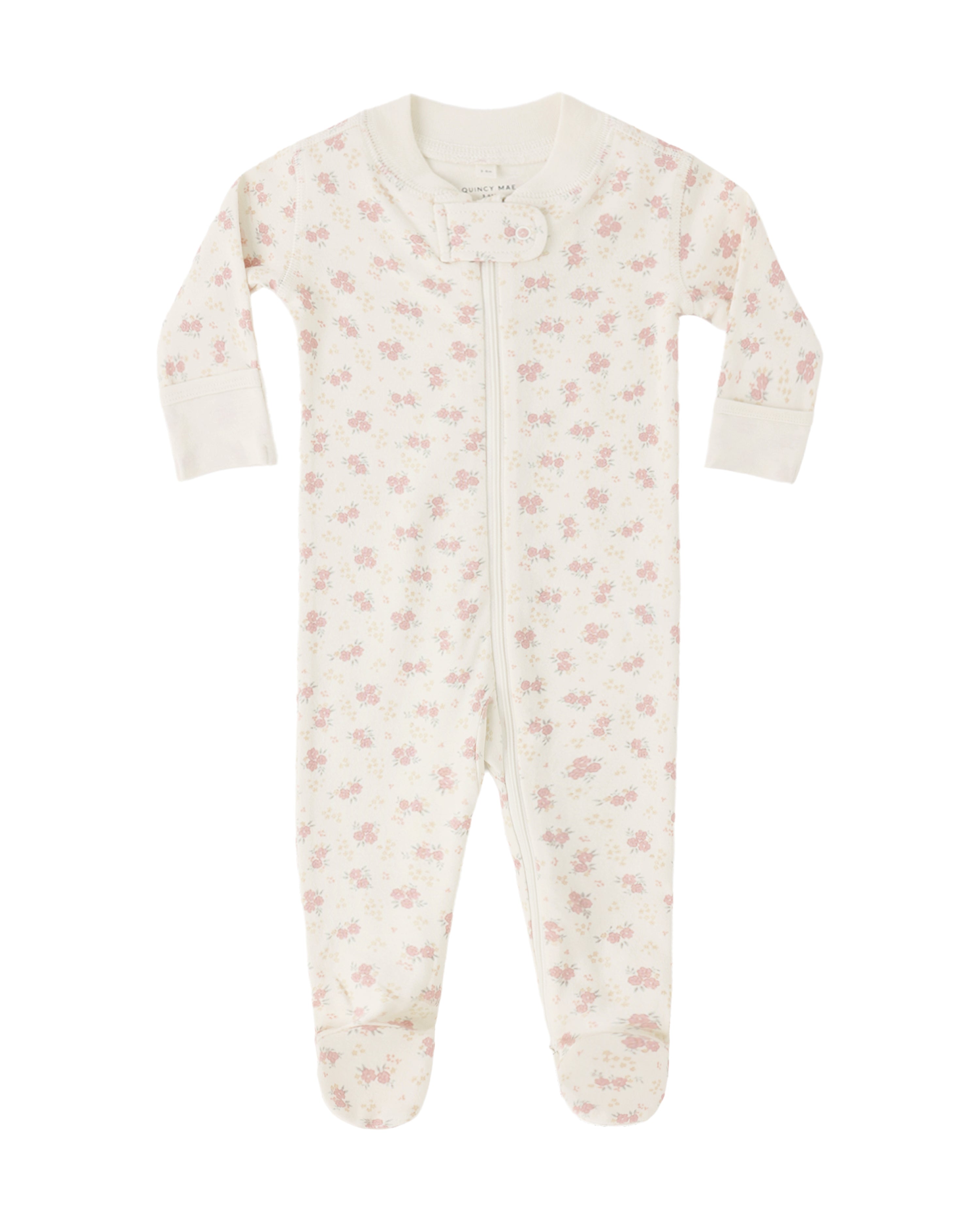 Zip Long Sleeve Sleeper Footie: Flower Field