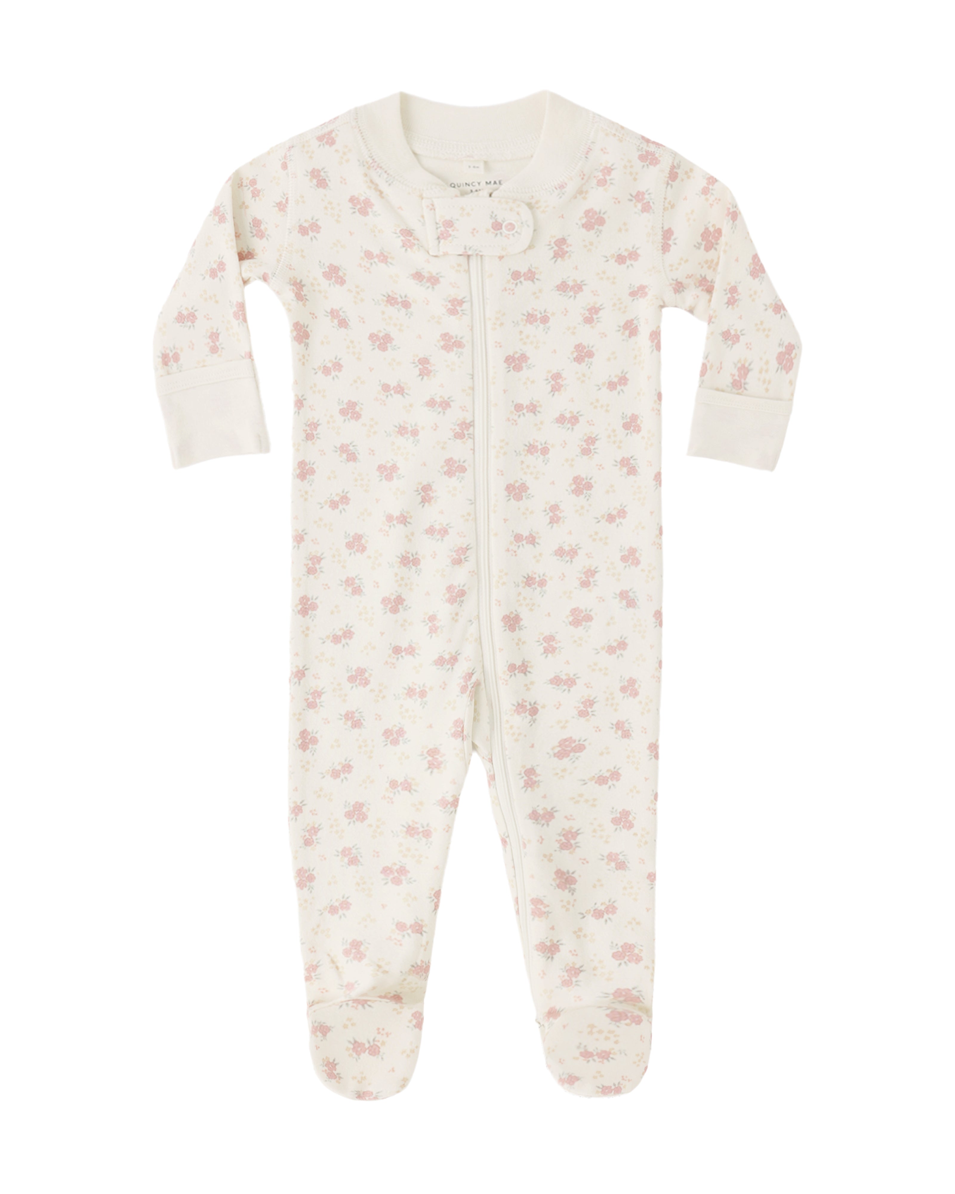 Zip Long Sleeve Sleeper Footie: Flower Field