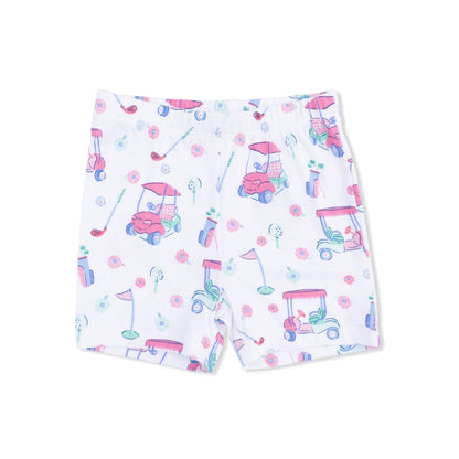 Golf Carts And Flowers Loungewear Short Set