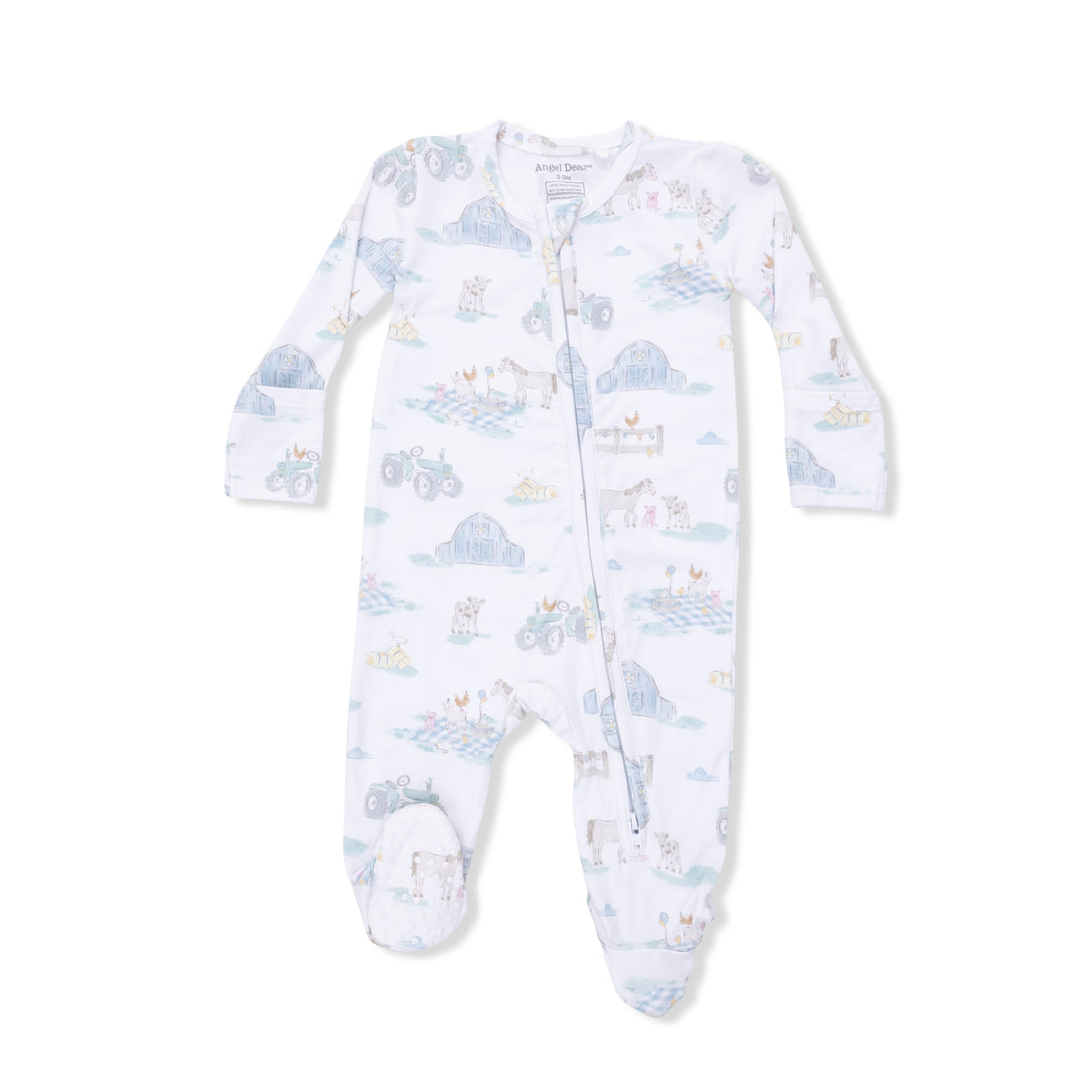 Farm Animal Party 2 Way Zipper Footie