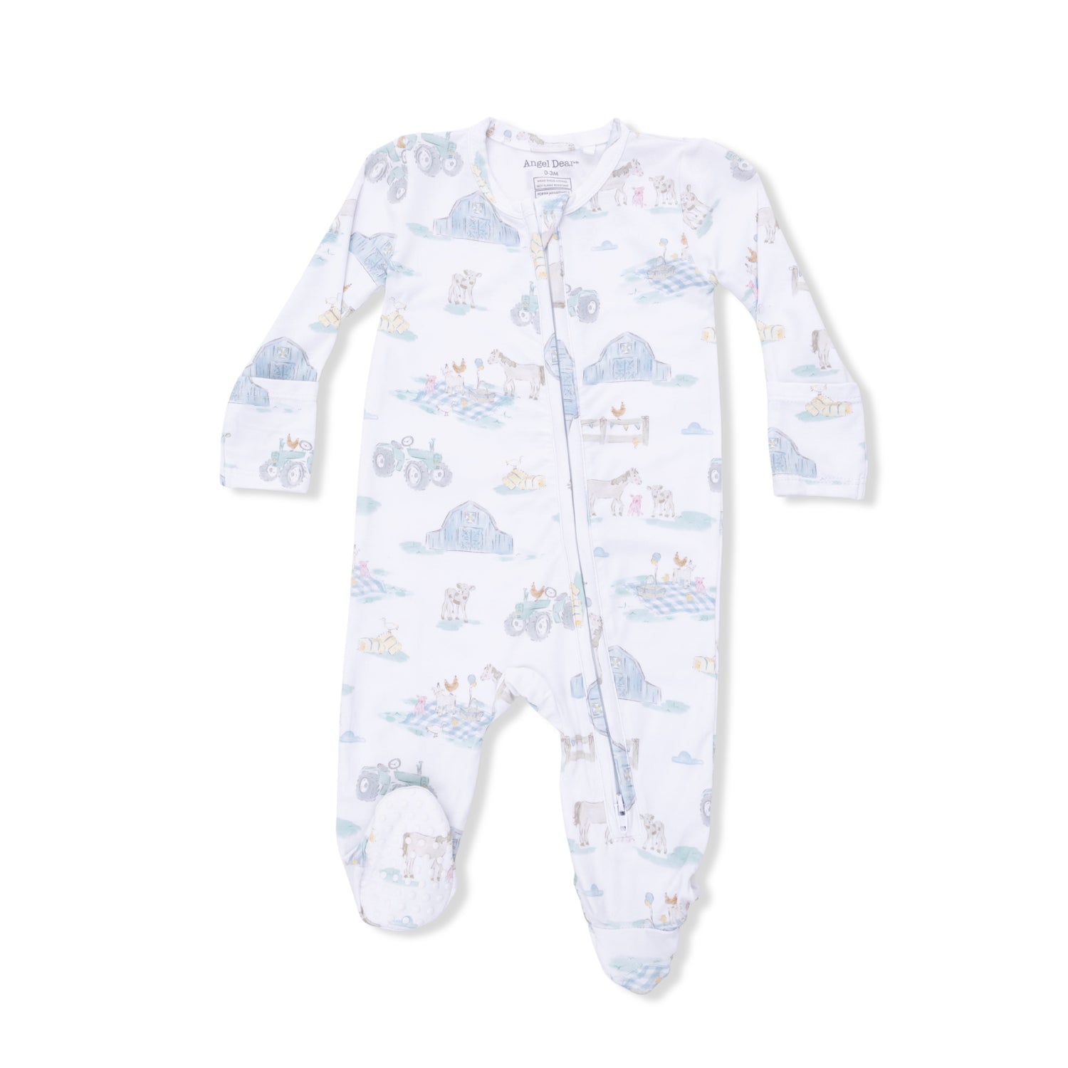 Farm Animal Party 2 Way Zipper Footie