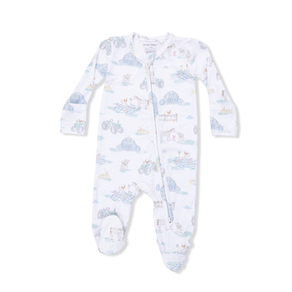 Farm Animal Party 2 Way Zipper Footie