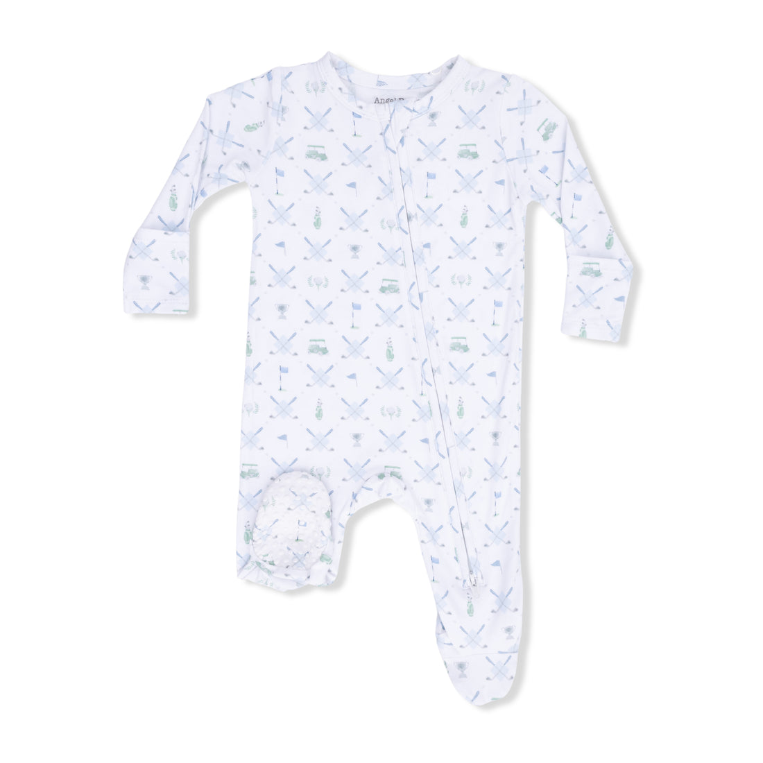 Golf Trellis Blue 2 Way Zipper Footie