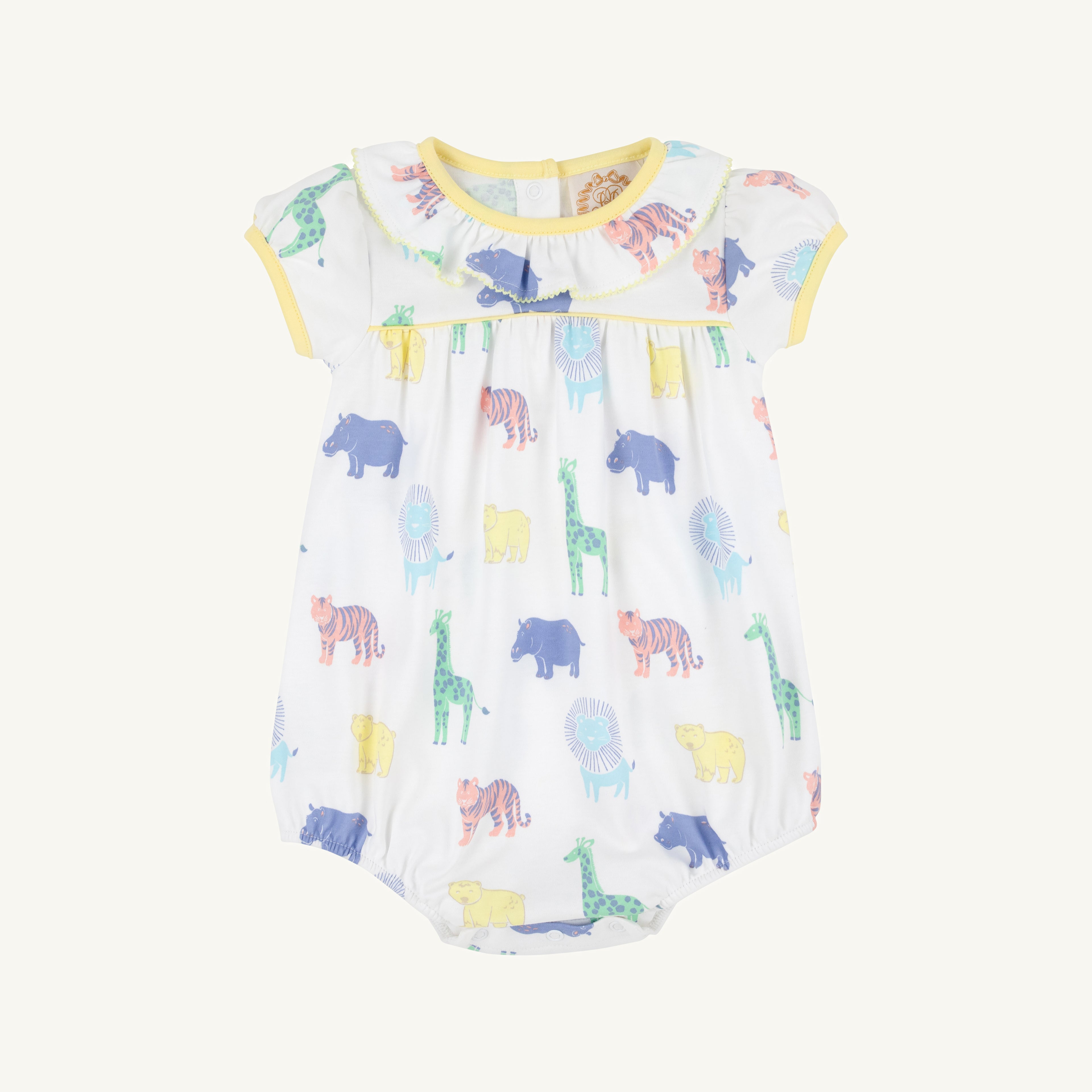 Ramona Ruffle Bubble - Pima: Wittle Wild One with Lake Worth Yellow