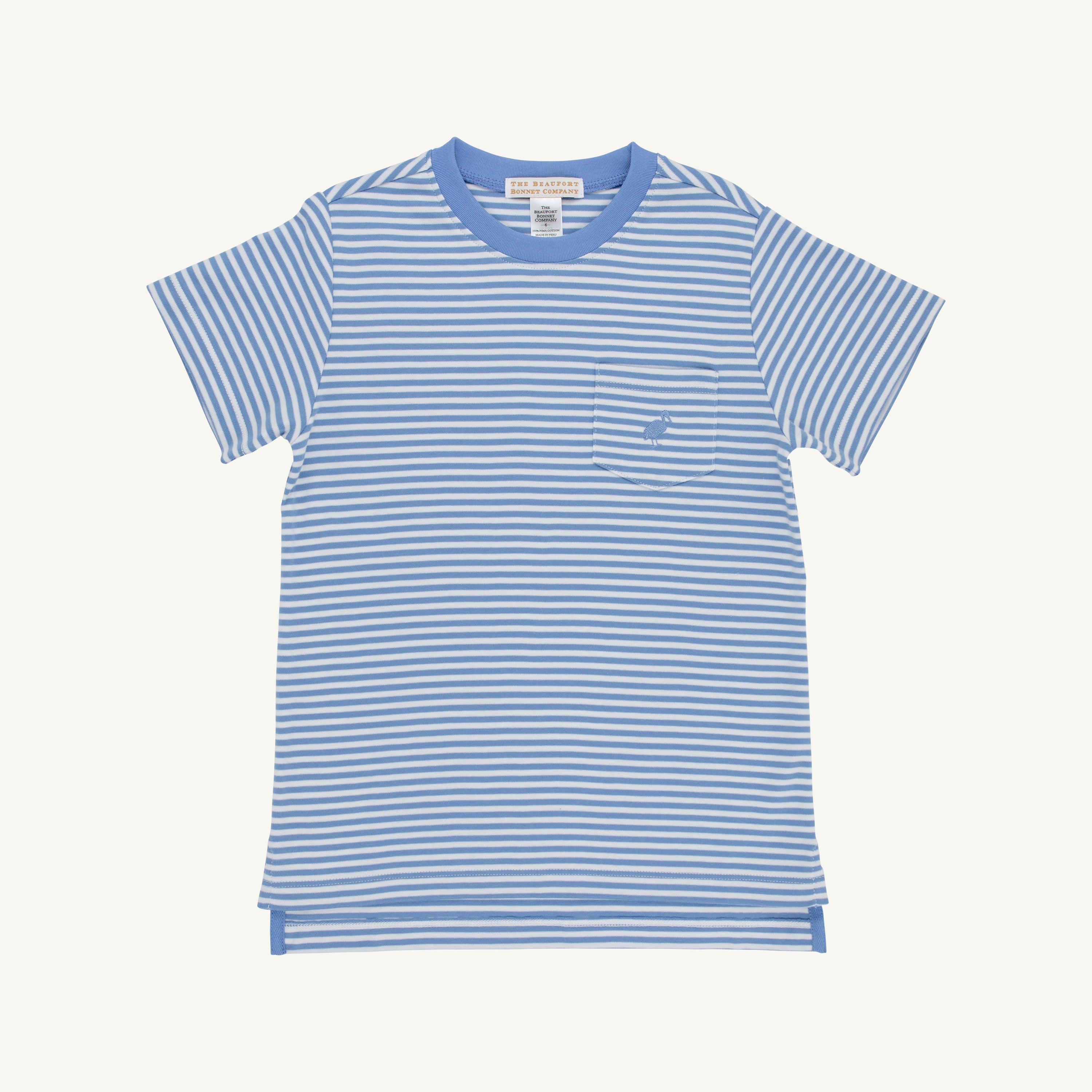 TBBC Carter Crewneck: Sunrise Blvd Blue Stripe/Sunrise Blvd Blue