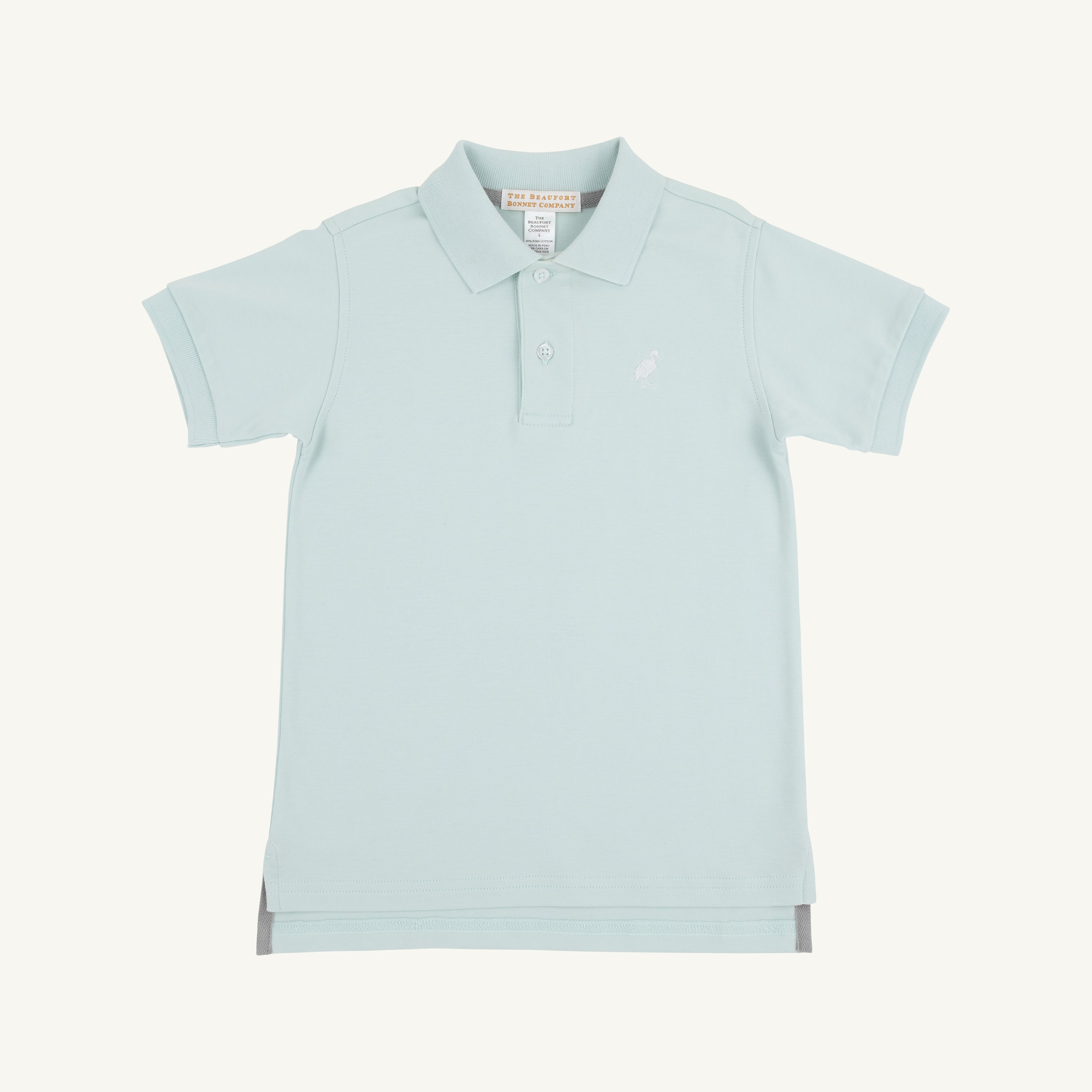TBBC SS Pima Prim And Proper Polo: Old Greenwich Green/Worth Ave White