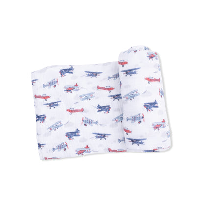 Vintage Planes Swaddle Blanket