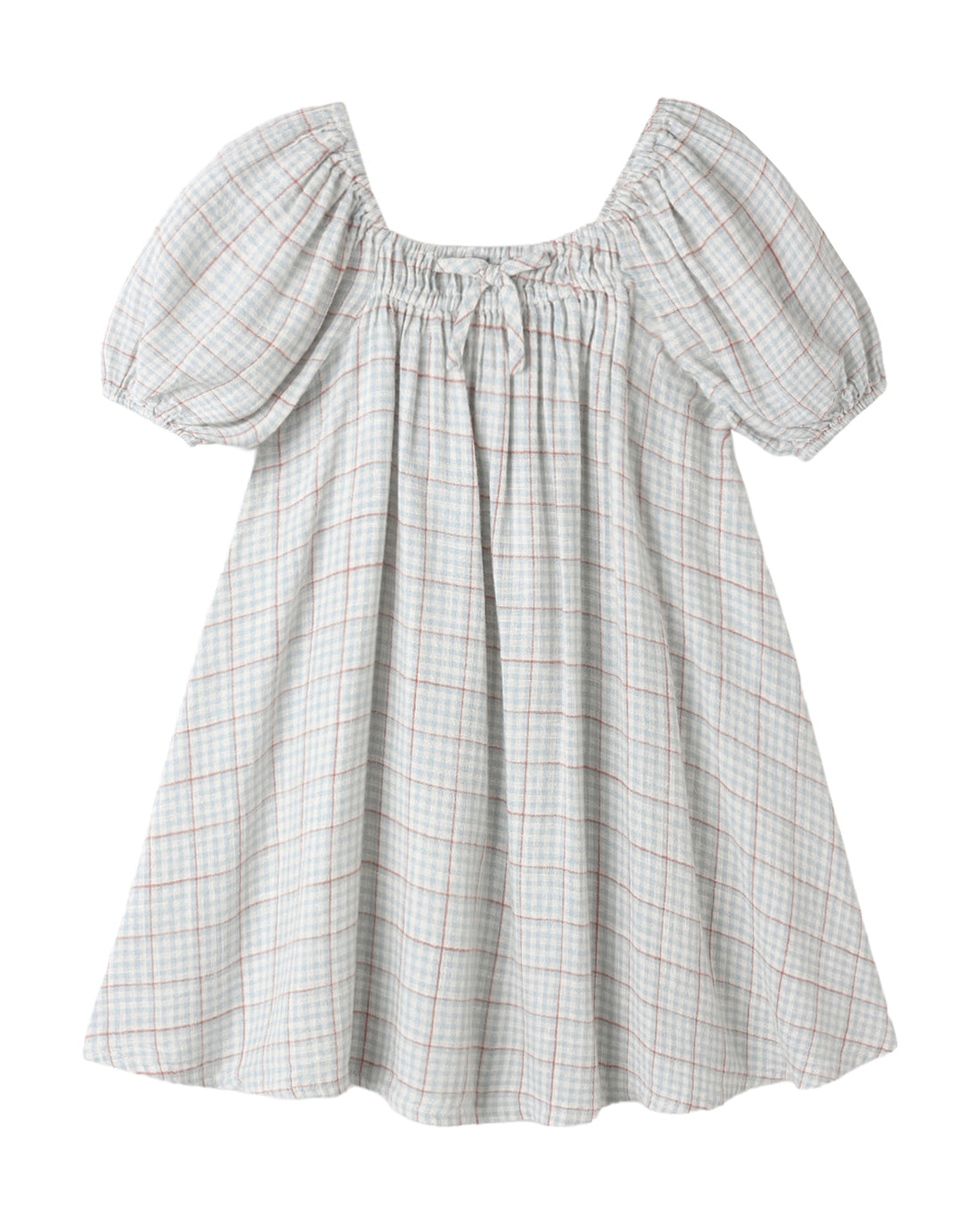 Sabrina Mini Dress: Light Blue Plaie