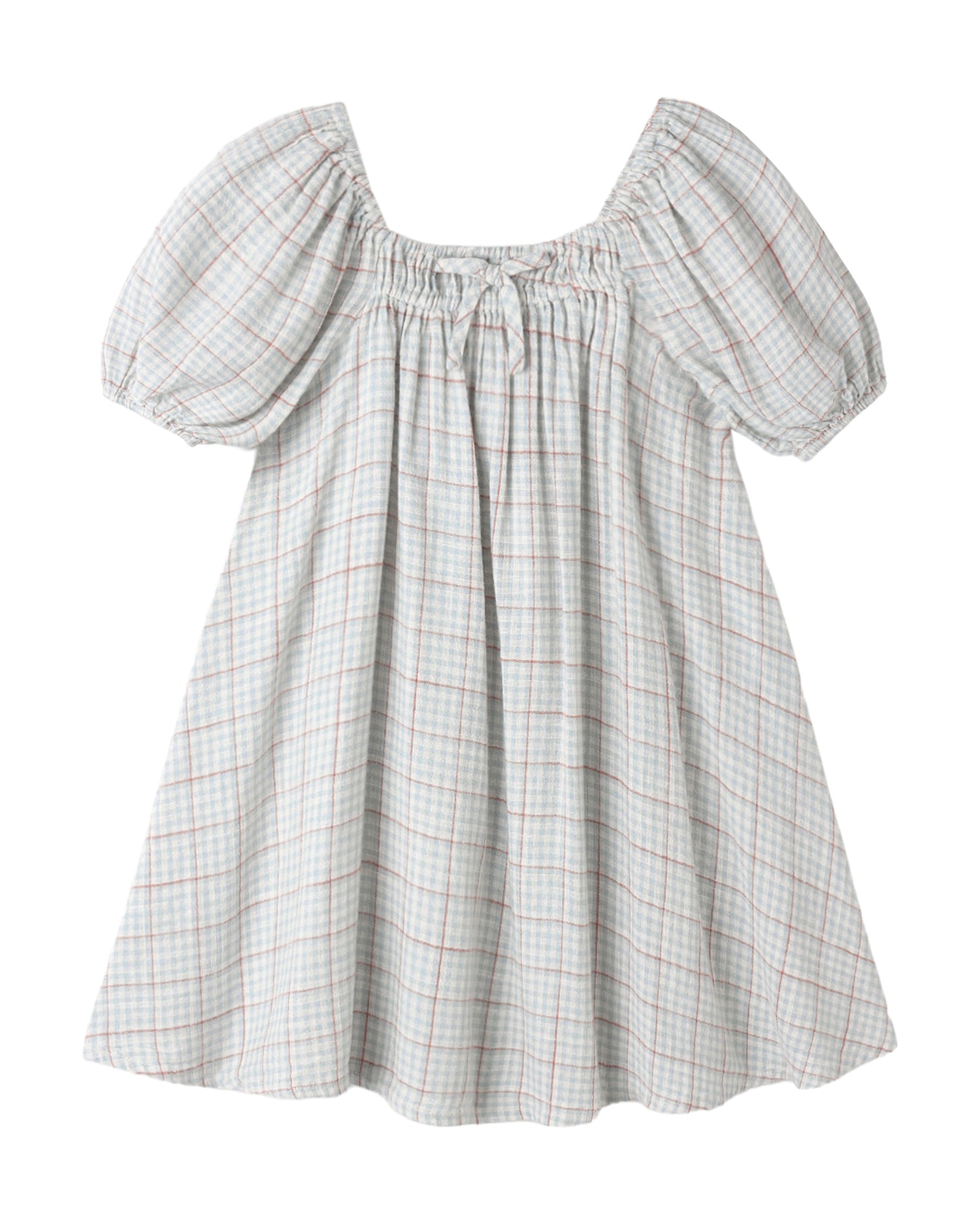 Sabrina Mini Dress: Light Blue Plaie