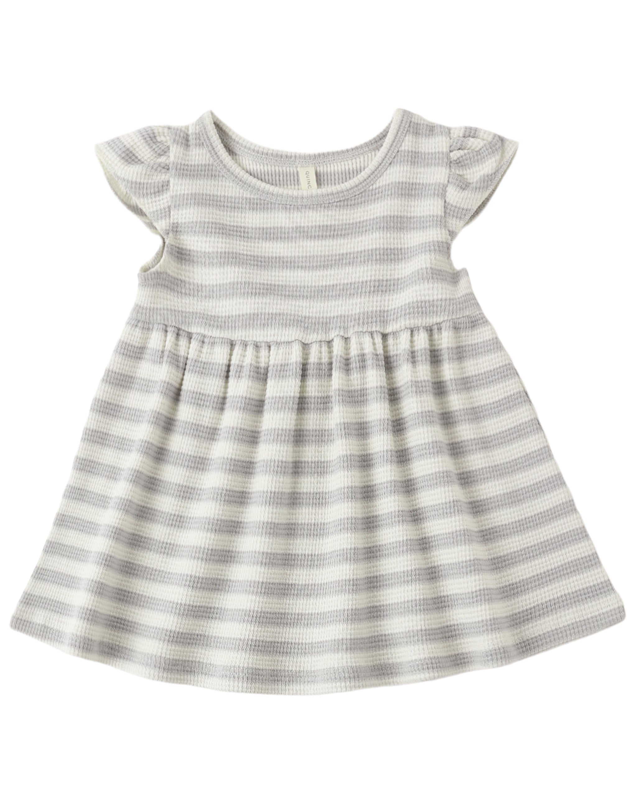 Flutter Sleeve Dress: Sky Stripe