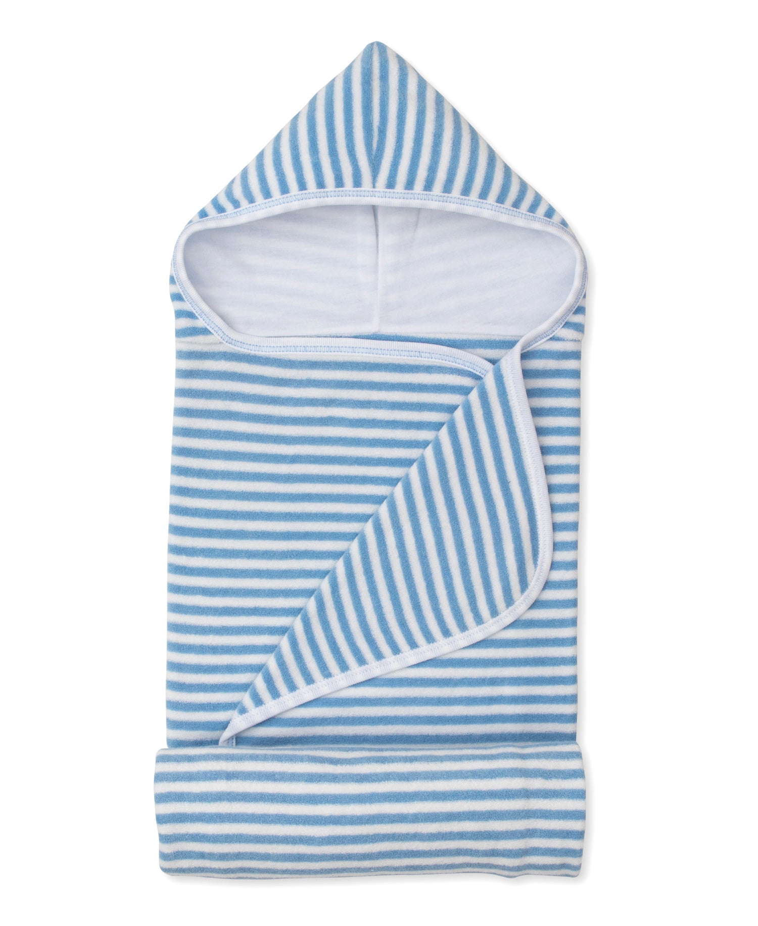 Cabana Terrycloth Baby Beach Towel: Light Blue Stripe
