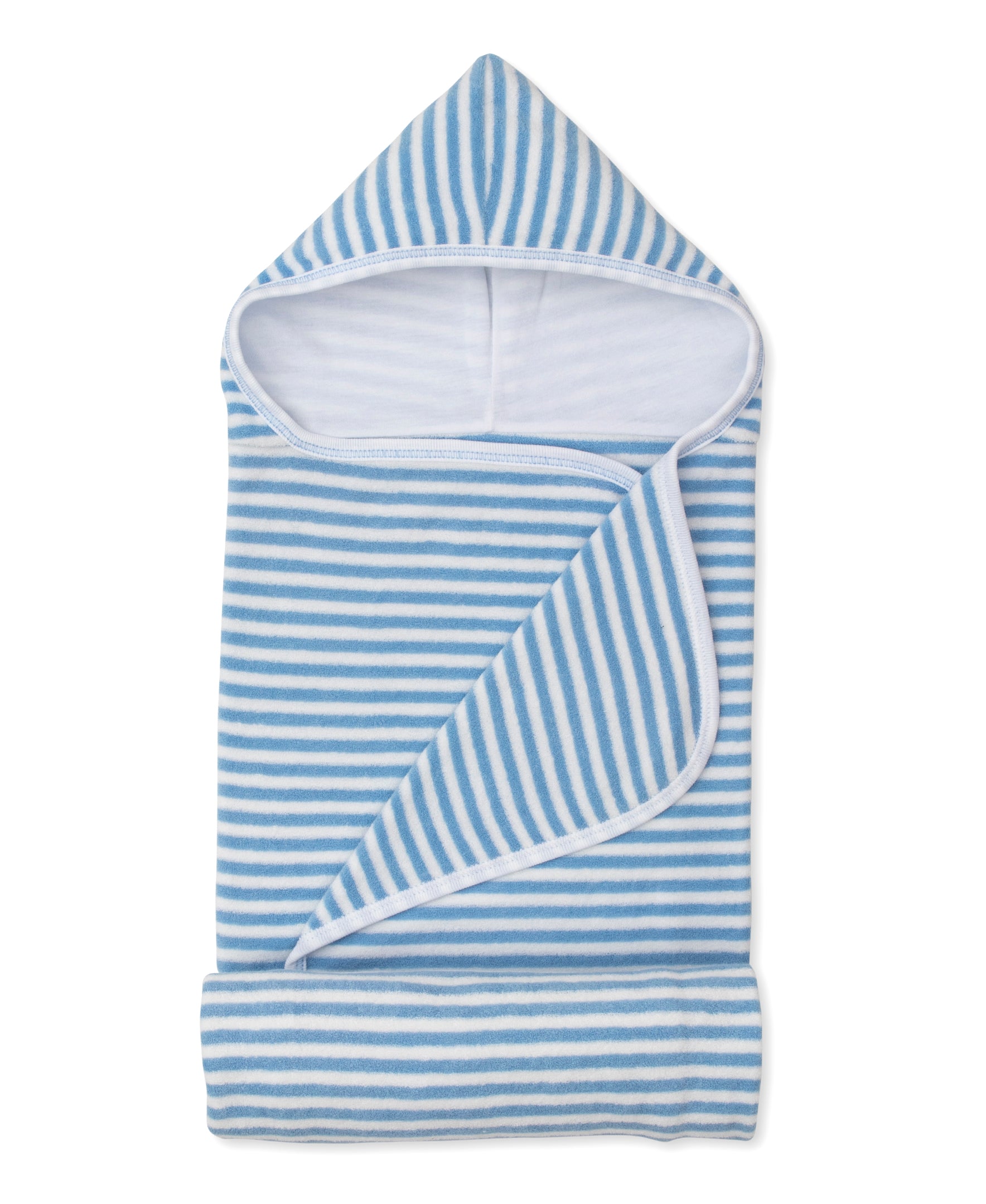 Cabana Terrycloth Baby Beach Towel: Light Blue Stripe