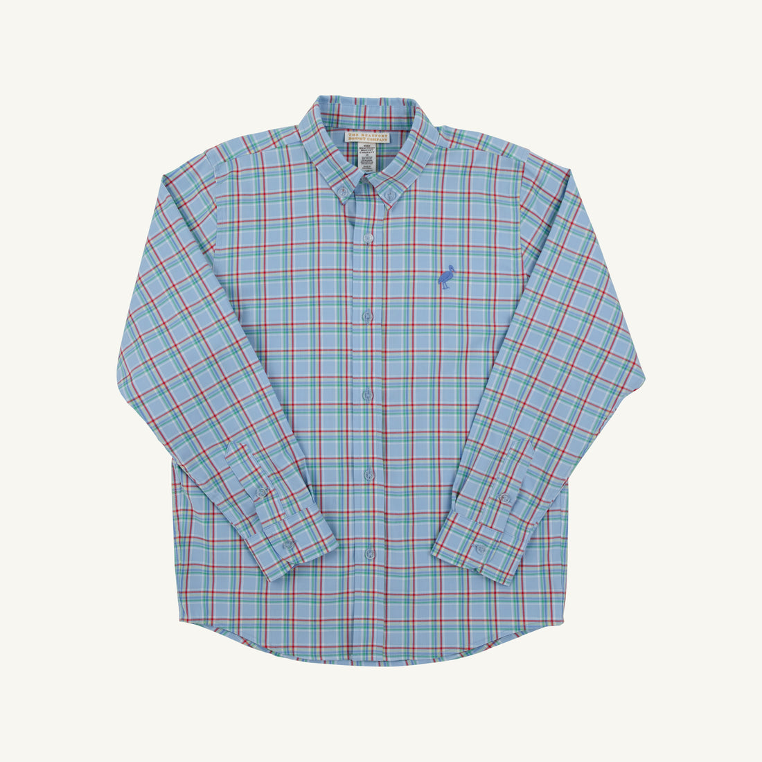 TBBC Deans List Dress Shirt: Kensington Court Plaid/Barbados Blue