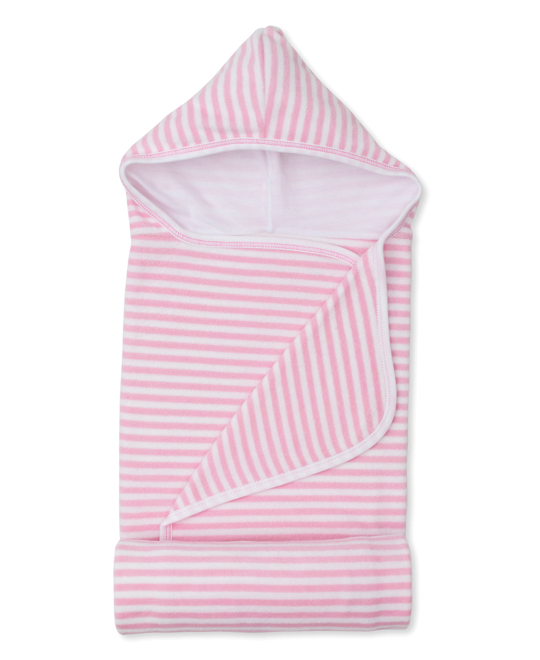 Cabana Terrycloth Baby Beach Towel: Light Pink Stripe
