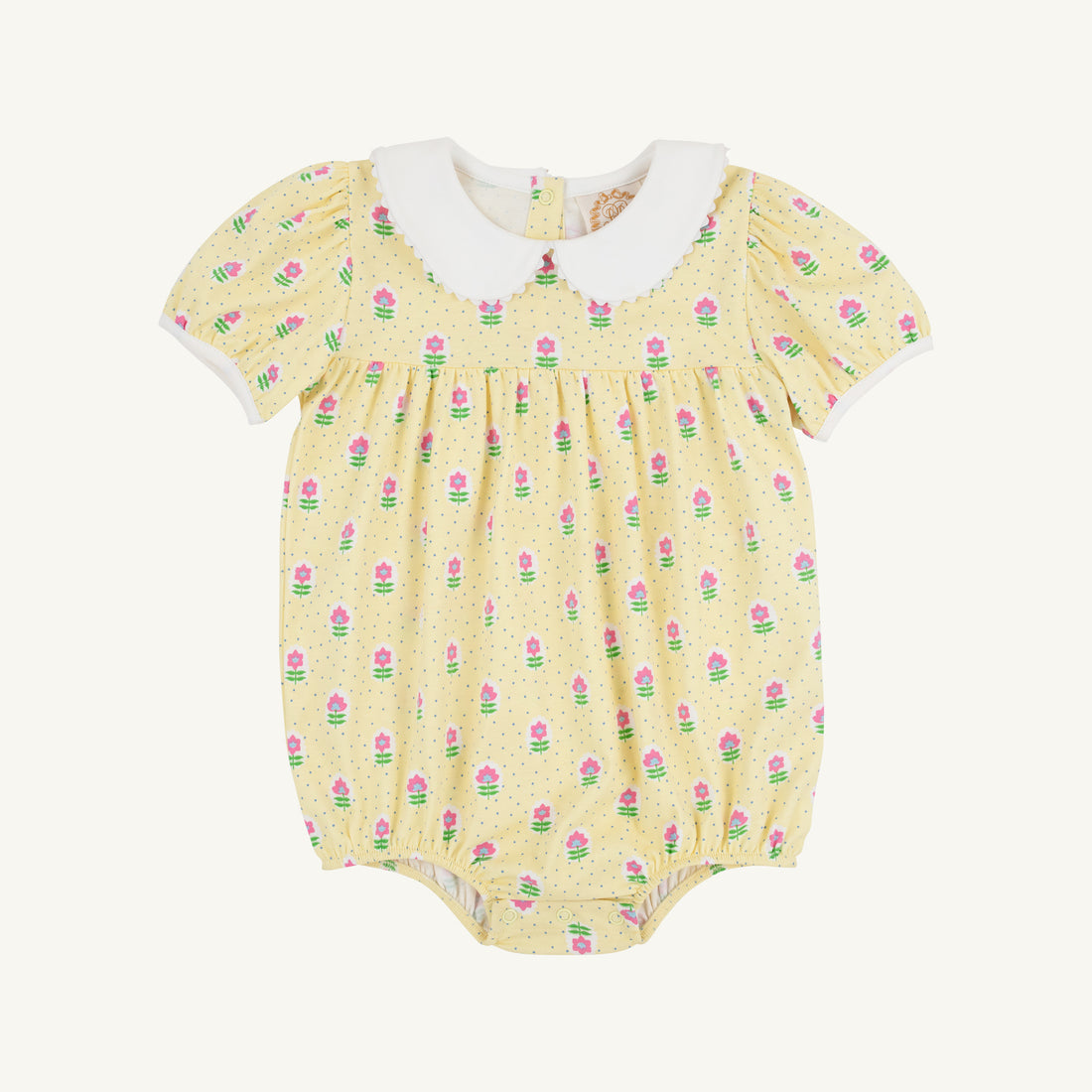 TBBC Pima Cindy Lou Bubble: Fairway Floral/Worth Ave White