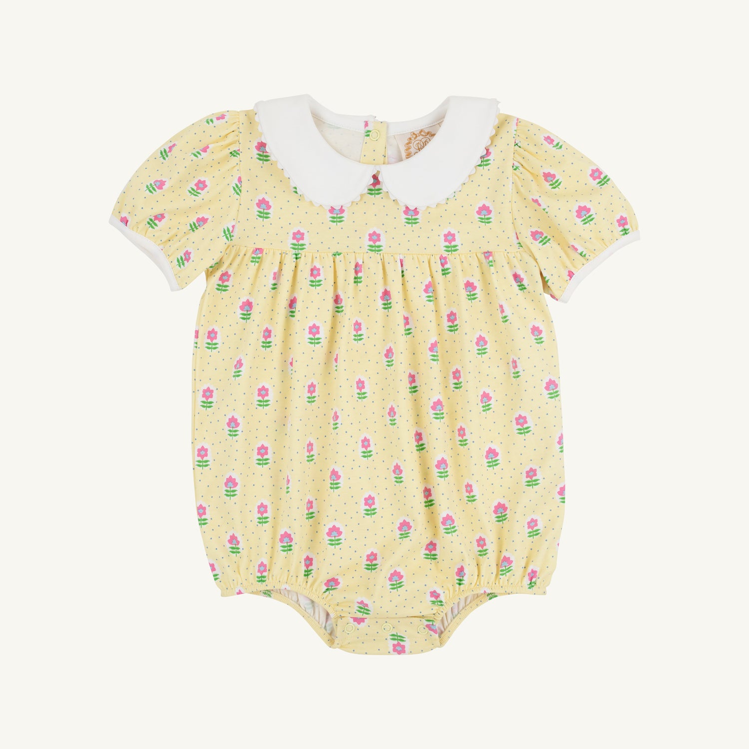 TBBC Pima Cindy Lou Bubble: Fairway Floral/Worth Ave White