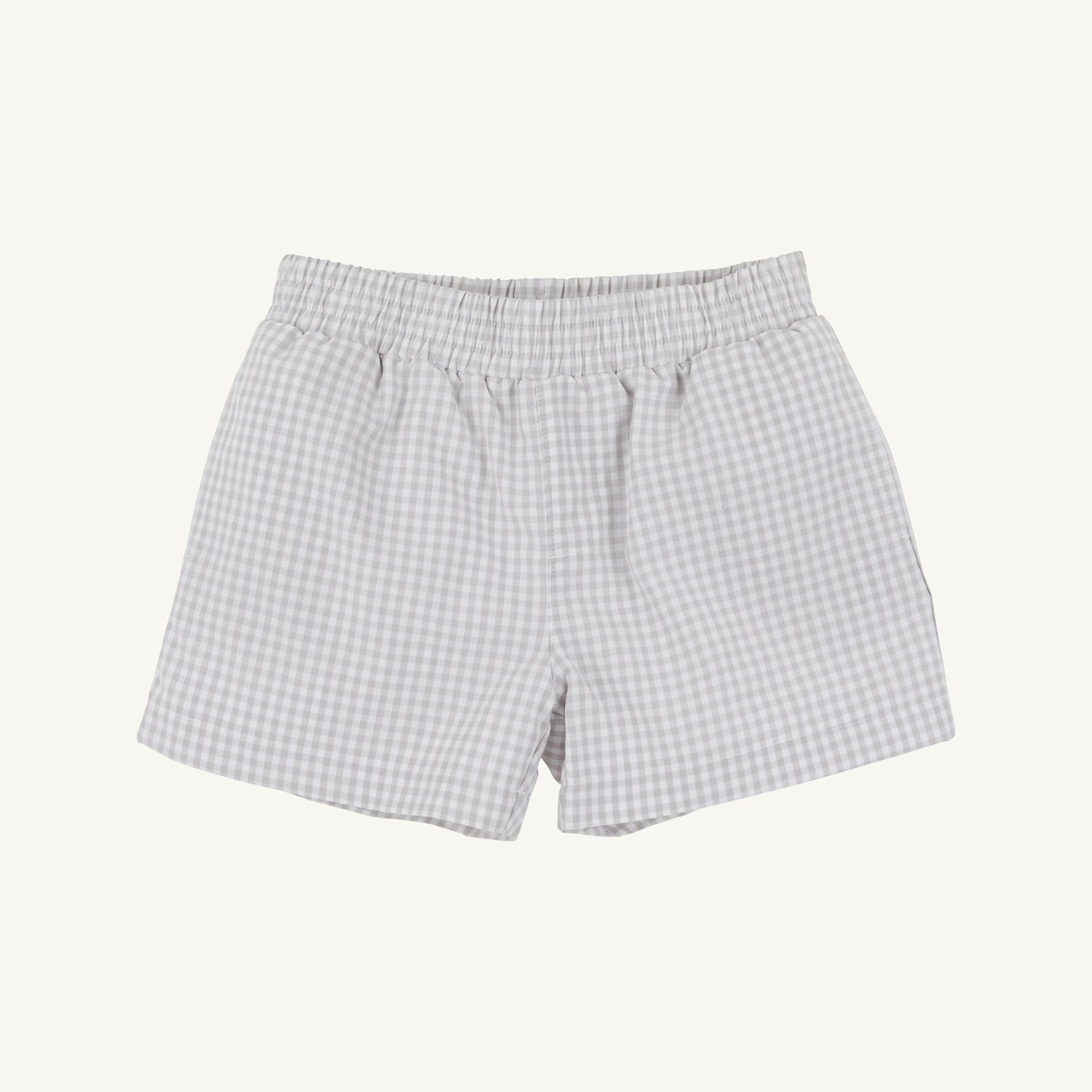 TBBC Sheffied Shorts: Grantley Gray Mini Gingham with Park City Periwinkle Stork