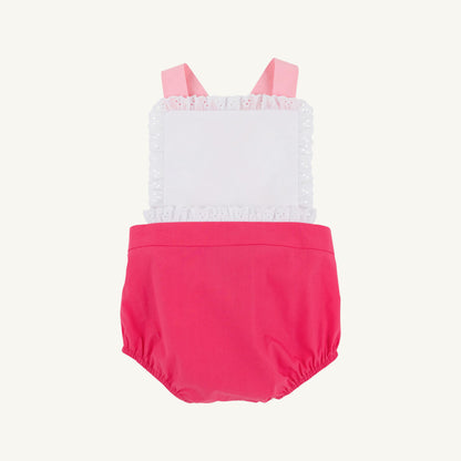 Sally Sunsuit - Broadcloth: Palm Springs Punch/Sandpearl Pink