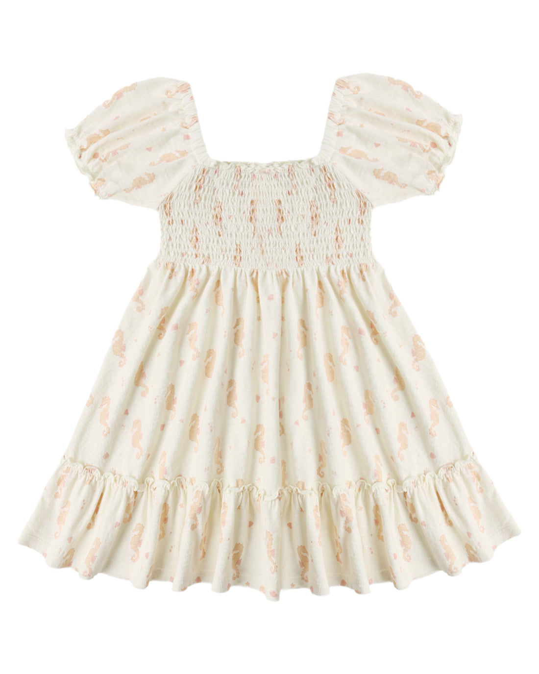 Sage Jersey Dress: Seahorses