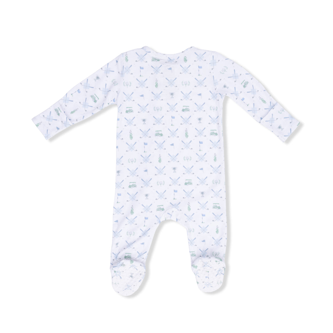 Golf Trellis Blue 2 Way Zipper Footie