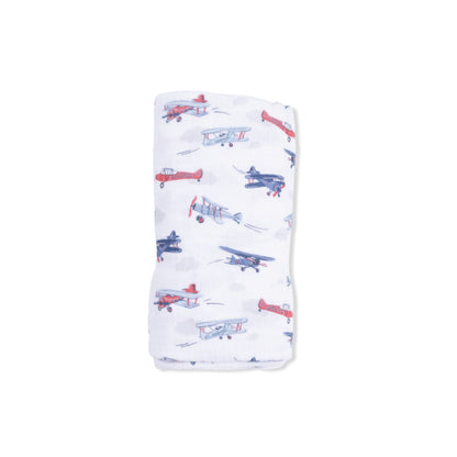 Vintage Planes Swaddle Blanket