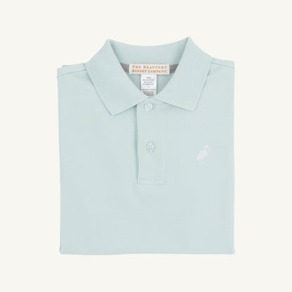 TBBC SS Pima Prim And Proper Polo: Old Greenwich Green/Worth Ave White