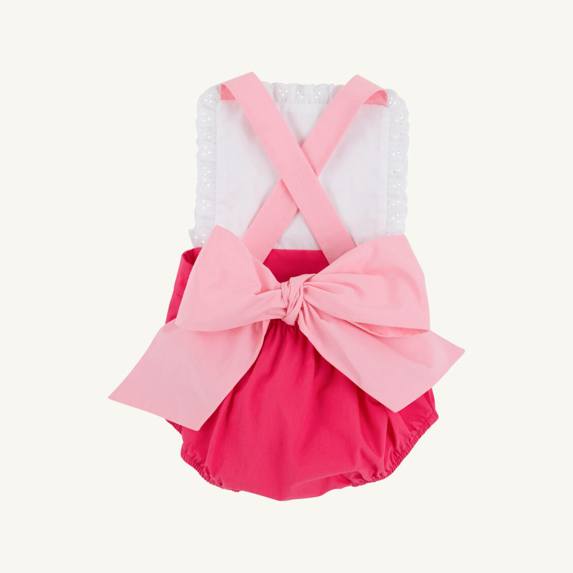 Sally Sunsuit - Broadcloth: Palm Springs Punch/Sandpearl Pink