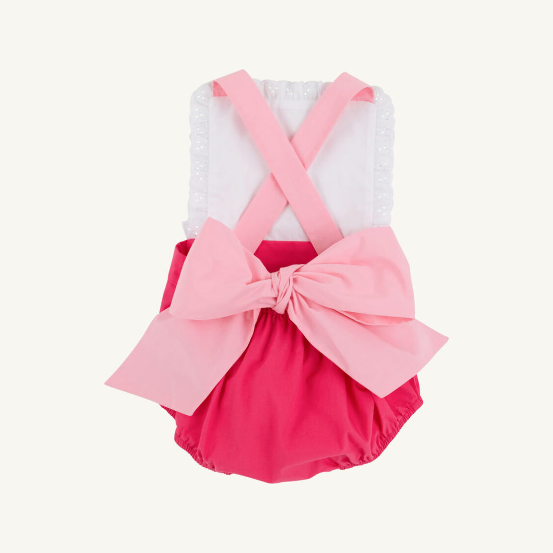 Sally Sunsuit - Broadcloth: Palm Springs Punch/Sandpearl Pink